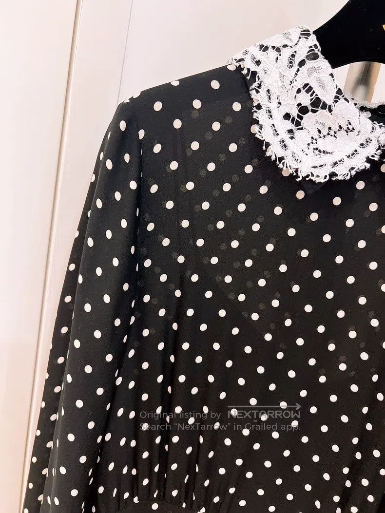 Valentino Valentino Black and white polka dot silk dress Size M / US 6-8 / IT 42-44 - 3 Thumbnail