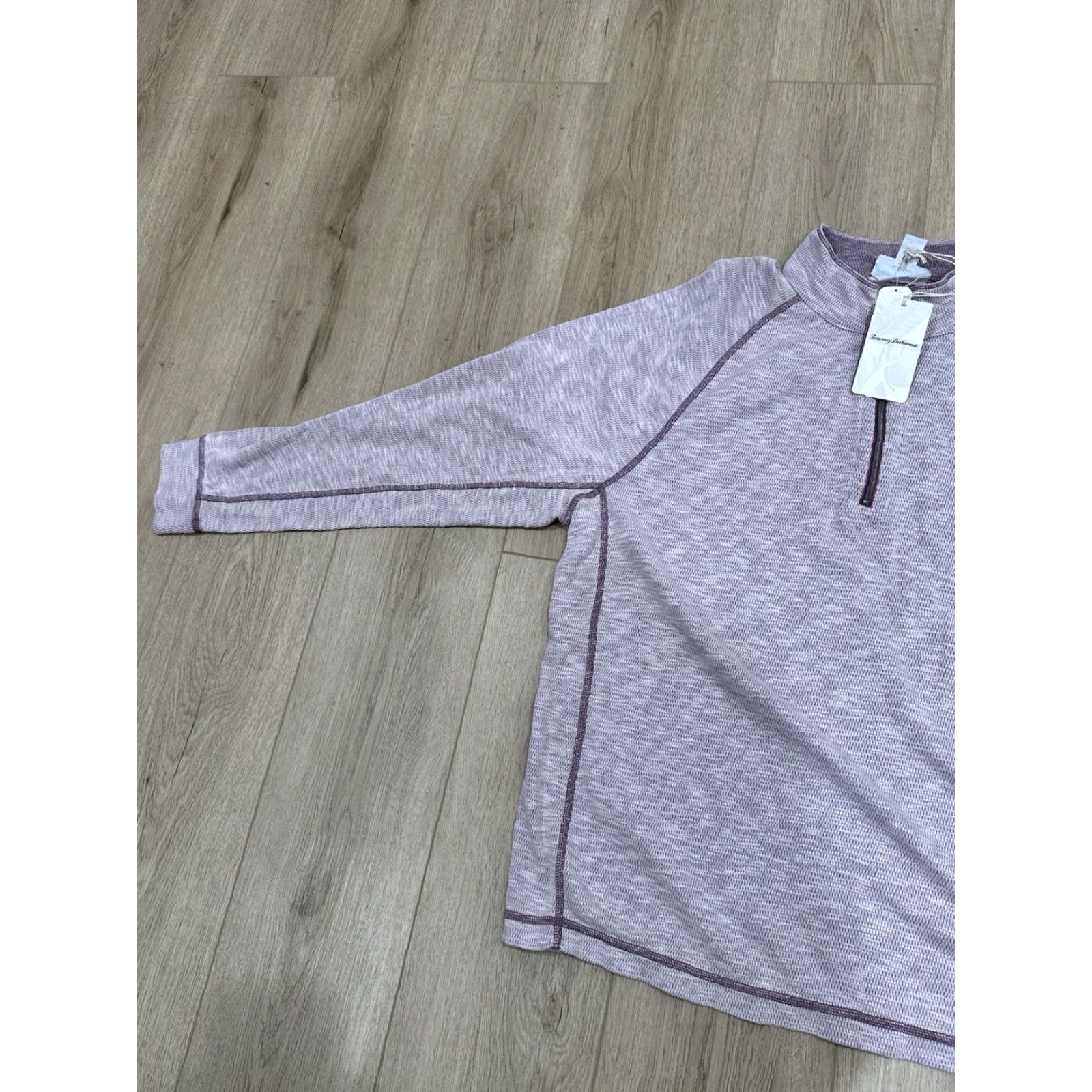 Tommy Bahama NWT Tommy Bahama Barrier Beach Reversible Quarter Zip Mens XL Purple Pullover Size US XL / EU 56 / 4 - 4 Thumbnail