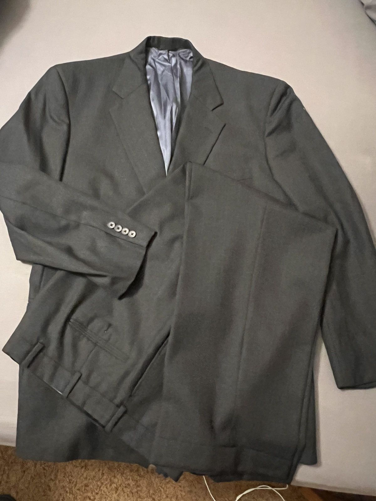 Other INNOCENTI ORO CUSTOM CHARCOAL GREY 2 PC SUIT MENS- VINTAGE Size 46L - 1 Thumbnail