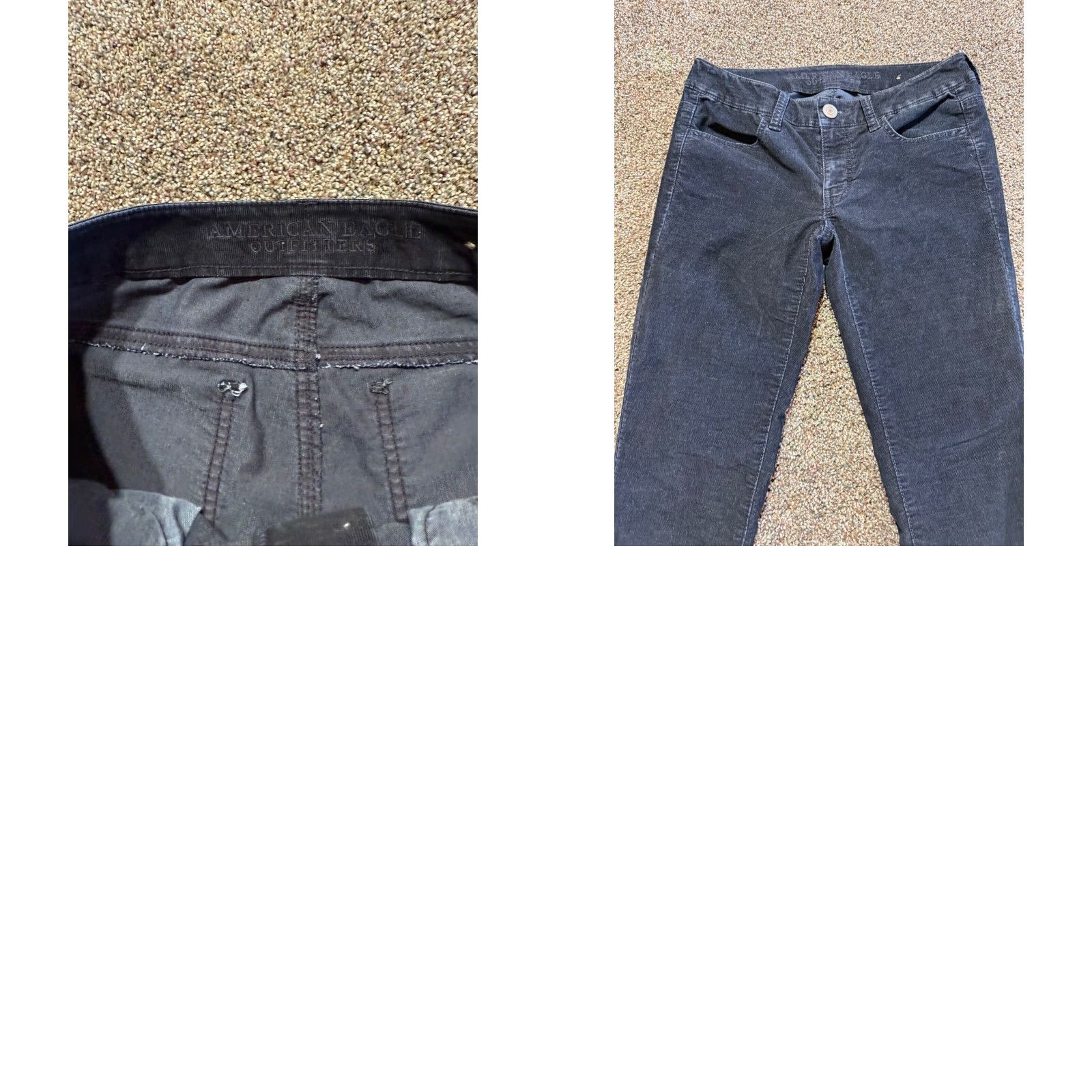 American Eagle Outfitters American Eagle Outfitters Jeans Womens 2 Black Corduroy Skinny Flex Pants Size 26" / US 2 / IT 38 - 8 Thumbnail