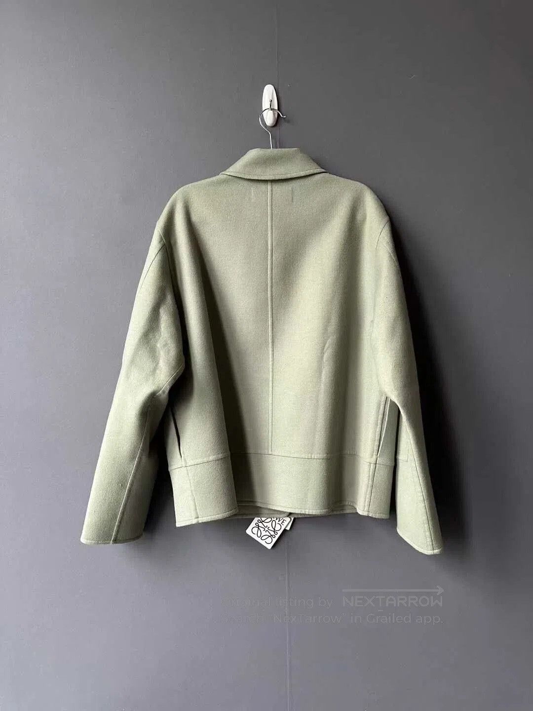 Loewe loewe green wool jacket with leather patch. Size US S / EU 44-46 / 1 - 2 Thumbnail