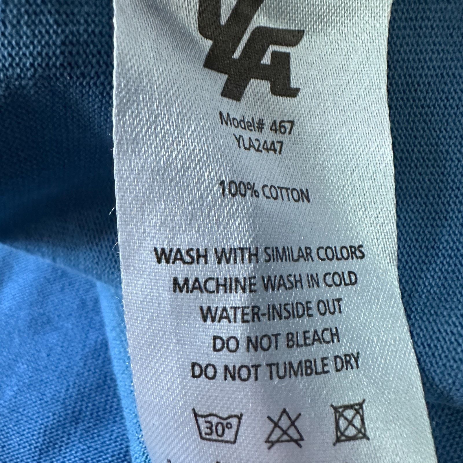Young Thug YoungLA Roman Tee T-Shirt Mens XL Blue Cotton Embroidered Size US XL / EU 56 / 4 - 6 Thumbnail