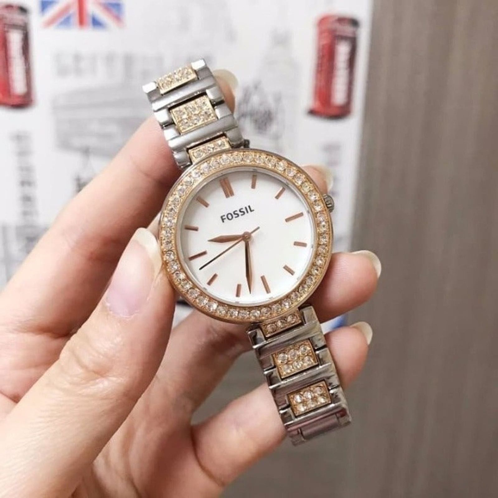 Fossil Fossil BQ3337 Karli Three-Hand Two-Tone Size ONE SIZE - 1 Thumbnail