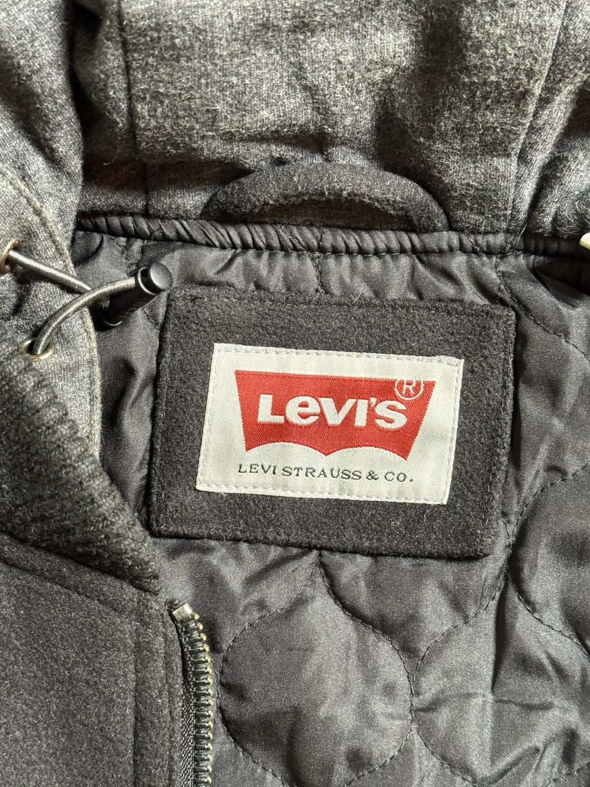 Levi's × Levi's Vintage Clothing Levis Wool Blend Military Jacket Hooded Full Zip Size US L / EU 52-54 / 3 - 8 Thumbnail
