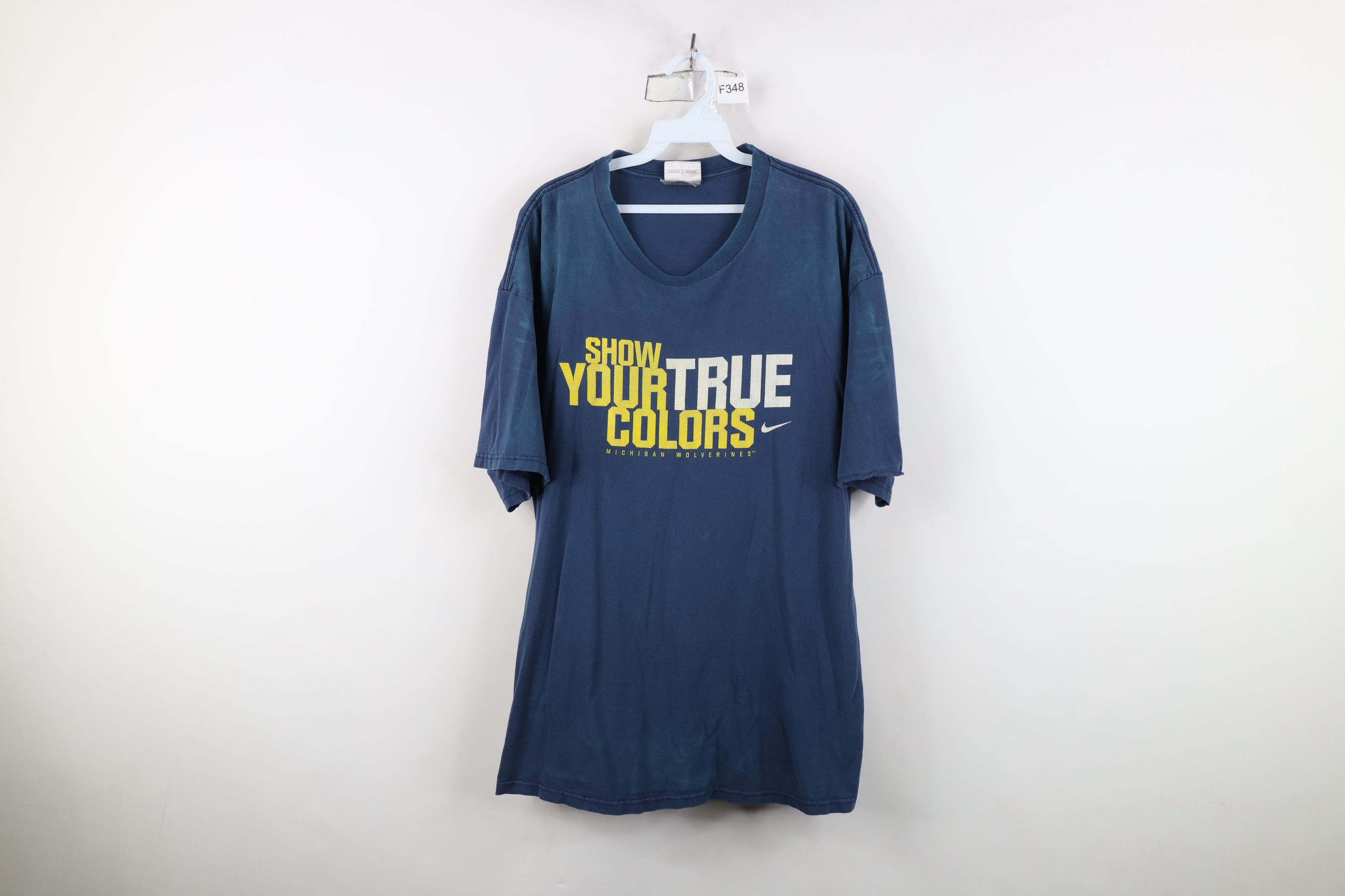 Nike Vintage Nike Scott Mini Swoosh University Michigan T-Shirt Size US XL / EU 56 / 4 - 1 Thumbnail