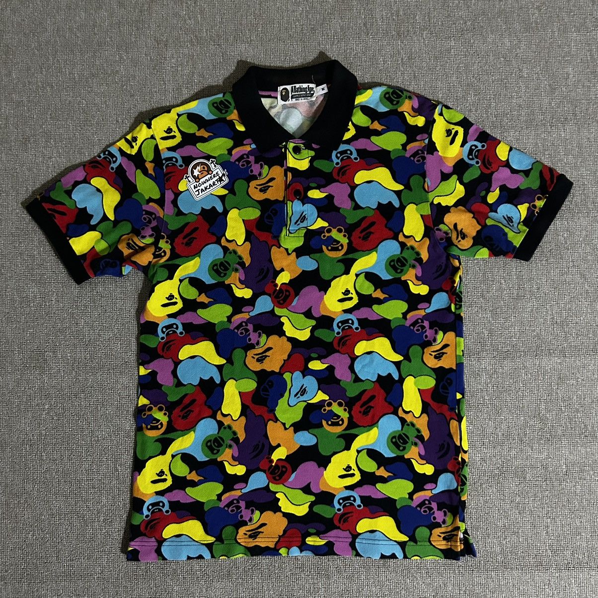 Bape Baby Milo Multi Camo polo | Grailed