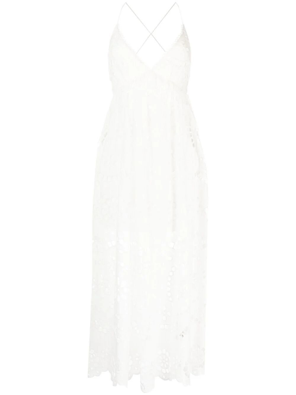 image of Zimmermann Lace Long Dress Size 1 in White, Women's