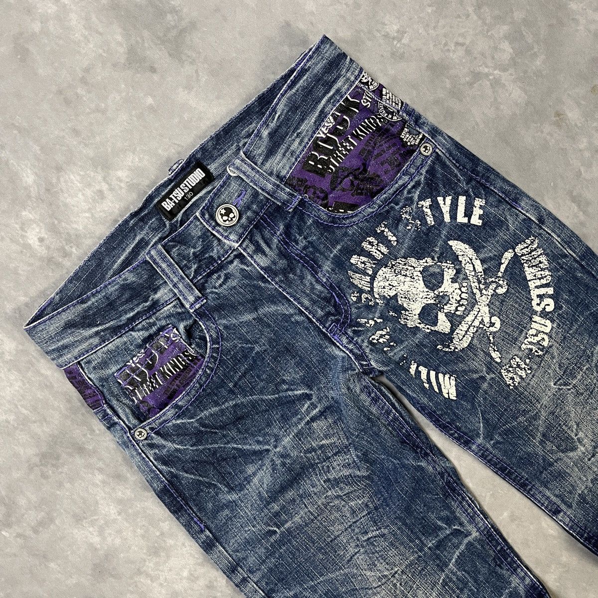 Japanese Brand 2000s Ba-tsu Studio Military Smart Style Jeans Size US 26 / EU 42 - 3 Thumbnail
