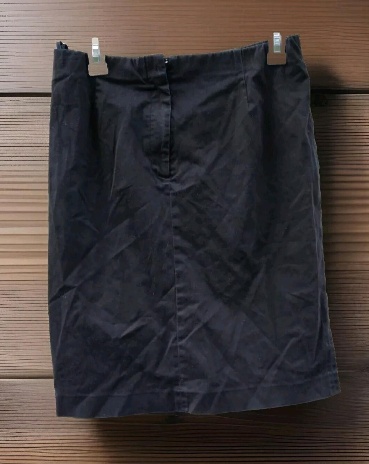 Other Focus Lifestyle Skirt Womens 8 Navy Blue Straight W/ Slit El Size 30" / US 8 / IT 44 - 1 Thumbnail