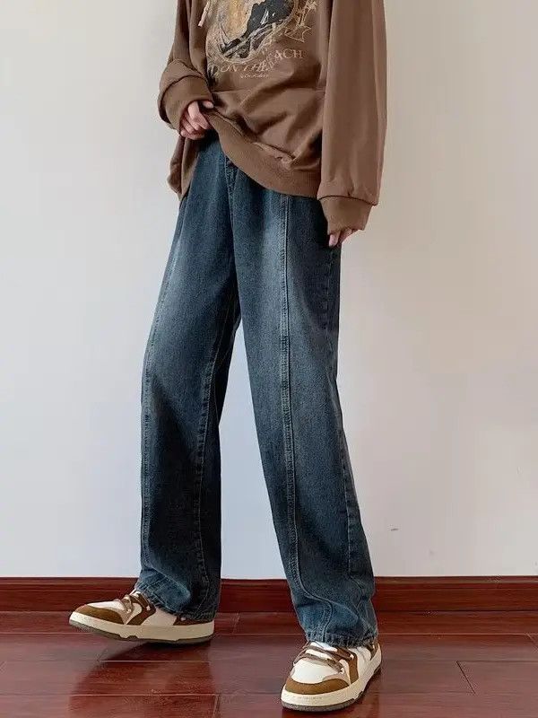 Japanese Brand × Jean Retro loose straight leg high street jeans Size US 32 / EU 48 - 1 Thumbnail