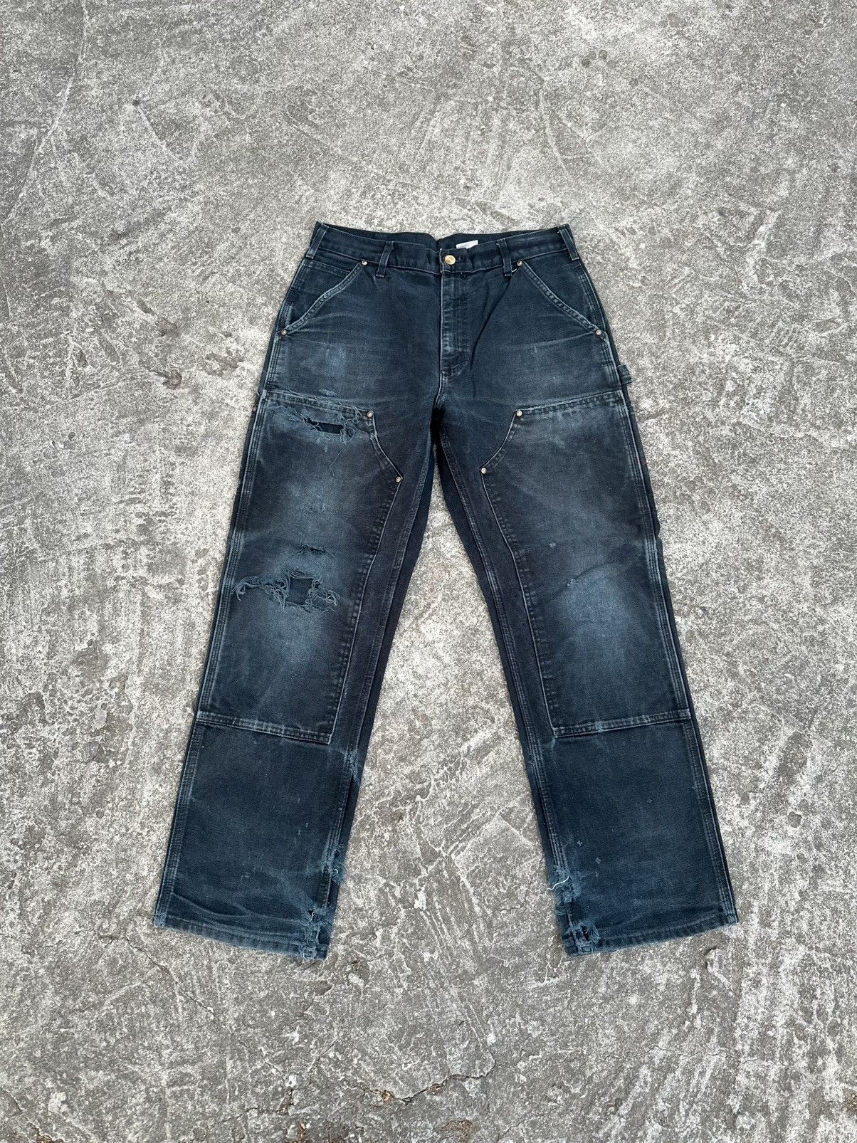 Carhartt (32x30) Grail Crazy Vintage Distressed Carhartt Double Knee Size US 32 / EU 48 - 10 Thumbnail