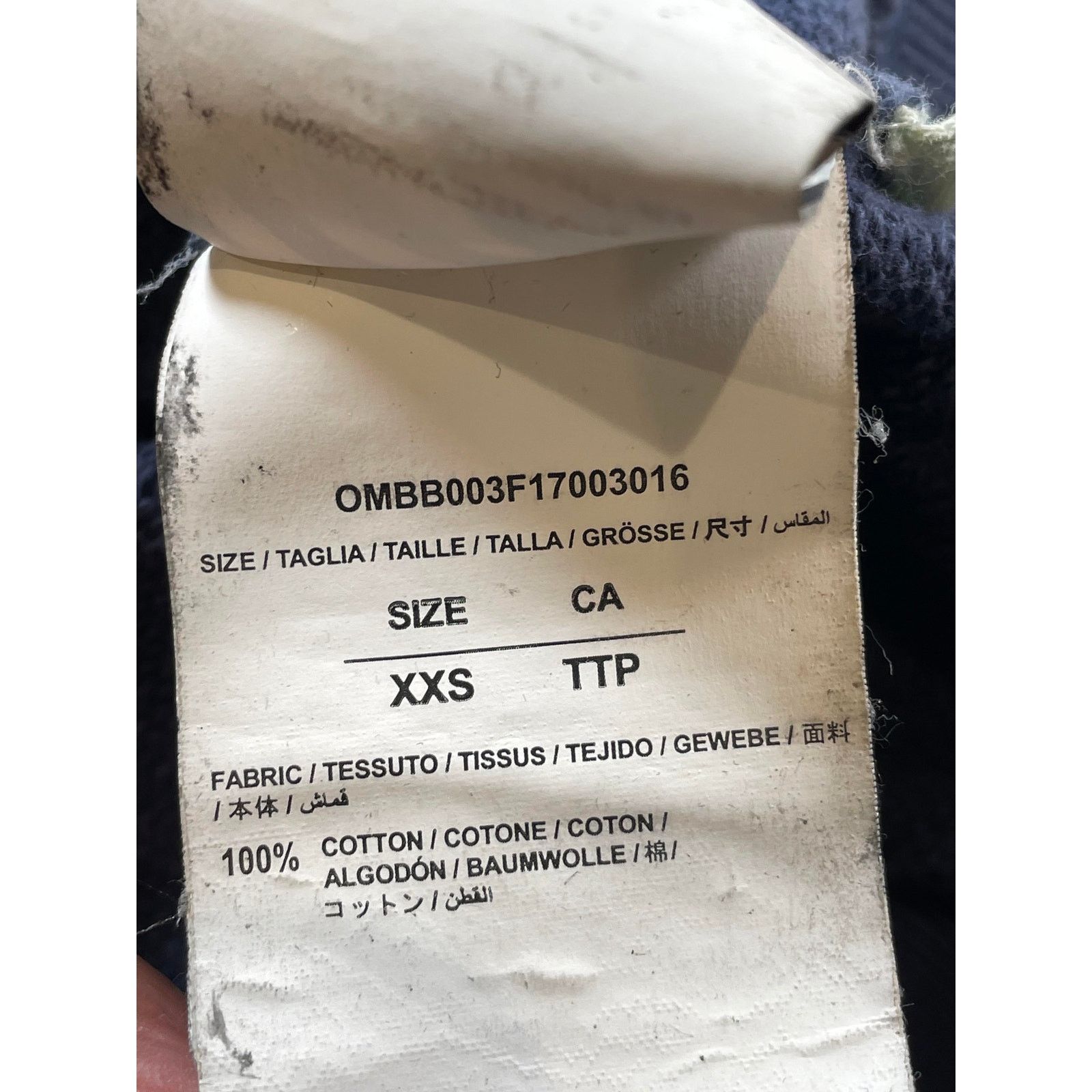 Off-White Off-White Caravaggio Blue Hoodie Size US XXS / EU 40 - 4 Thumbnail