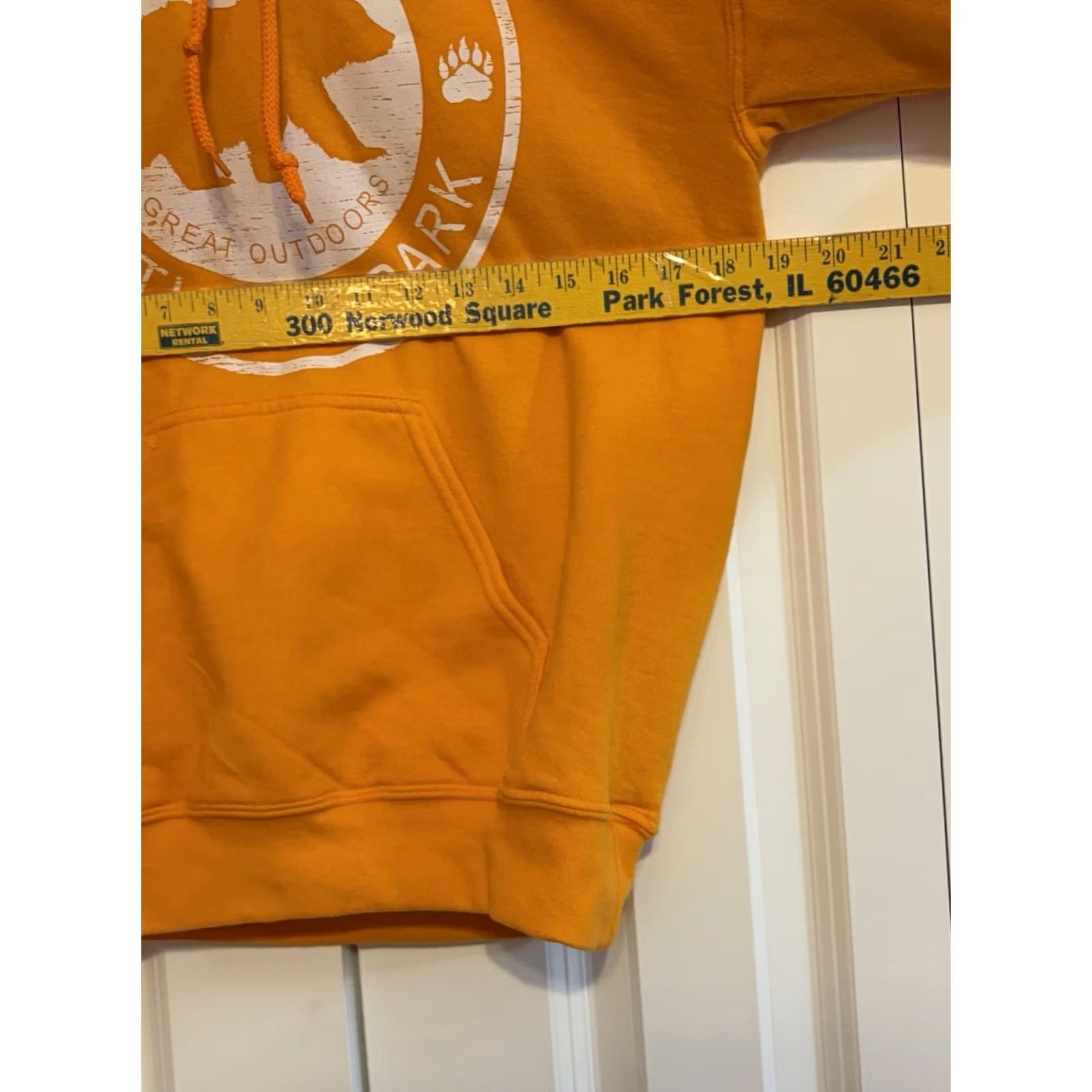 Vintage Yellowstone Park Hoodie Orange Pullover Sweatshirt Small Unisex Adults Size US S / EU 44-46 / 1 - 3 Thumbnail