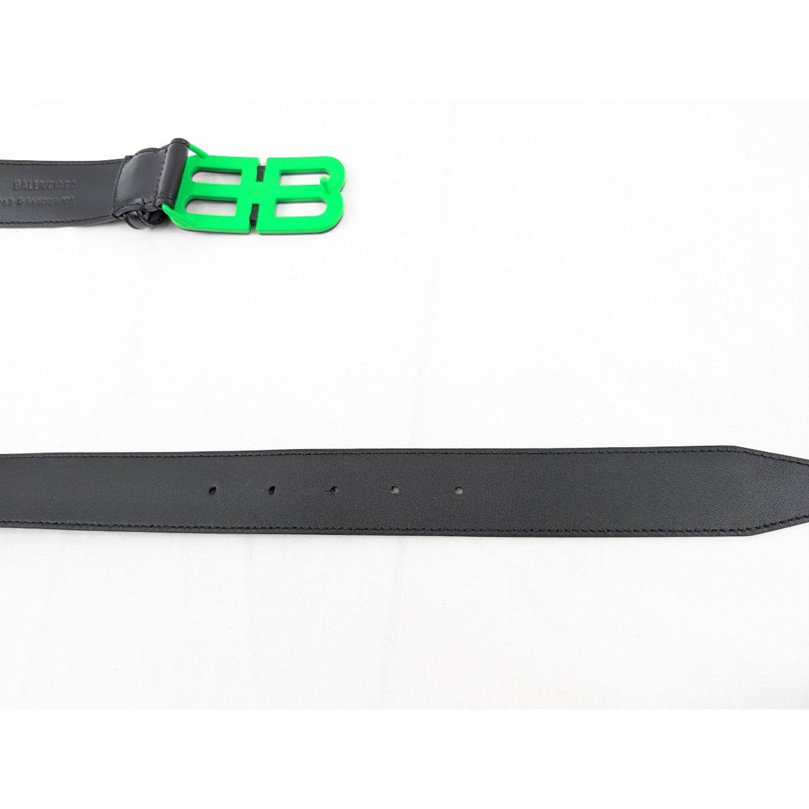 Balenciaga o1rshd1 Q:2 / Size:80 / BB Hourglass Large Belt Black/Green Size 30 - 13 Thumbnail