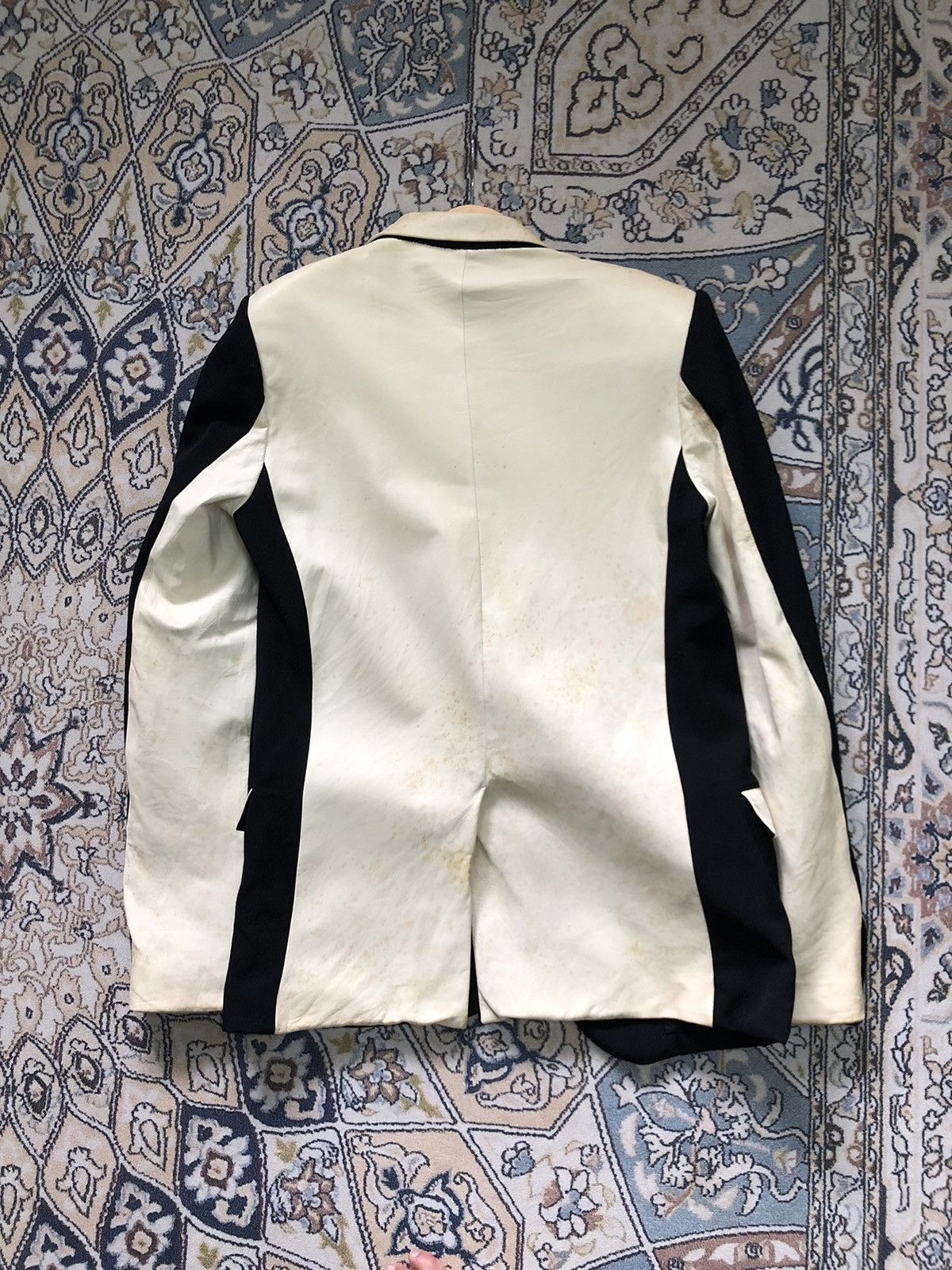Number (N)ine Rare❗️Number Nine Distressed Leather Blazer Jacket Size US S / EU 44-46 / 1 - 2 Thumbnail