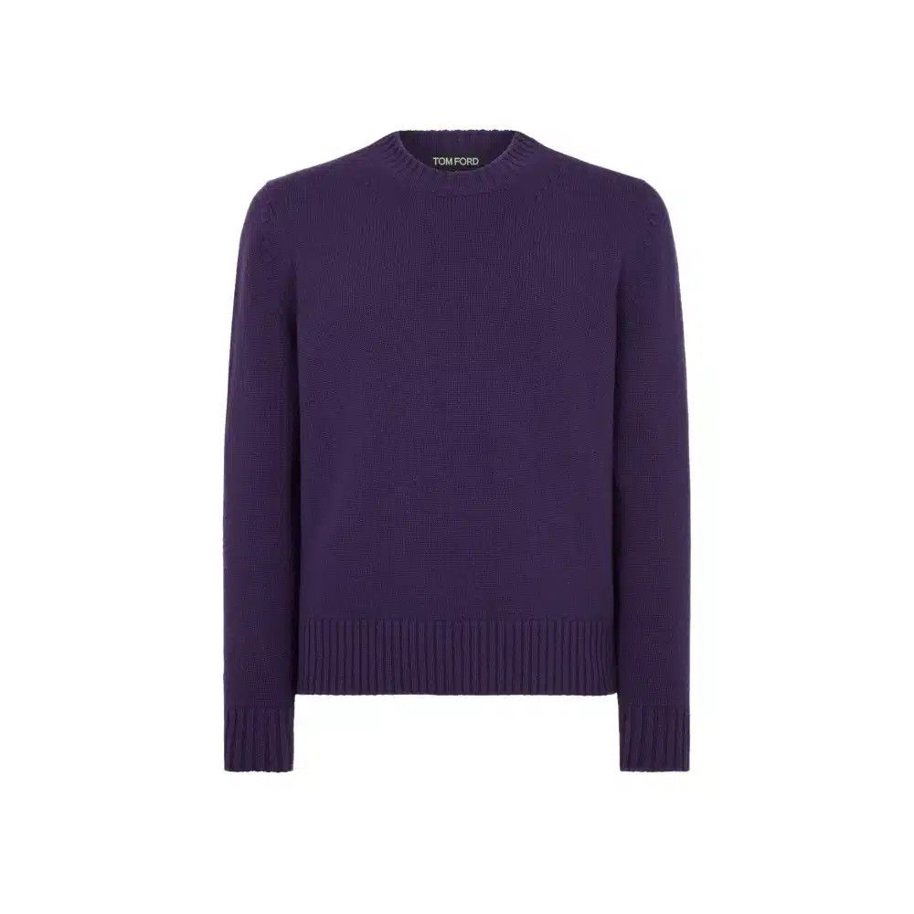 Tom Ford o1loc1c0526 KCL048 Cashmere Crewneck Sweater in Purple Size US M / EU 48-50 / 2 - 1 Thumbnail
