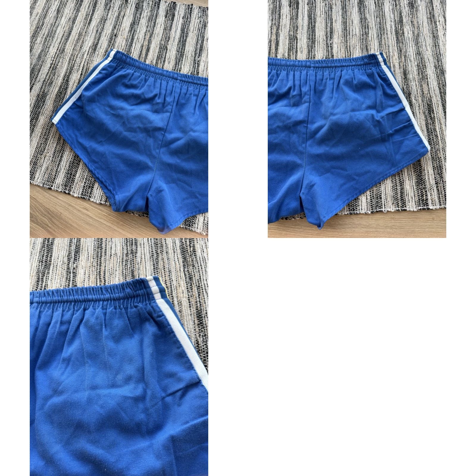 Wilson VINTAGE Wilson RARE FADED SATIN SHORTS USA SOCCER FOOTBALL BLUE Sz M-L Shirt Mens 80s Football Shorts Vintage Shorts Distressed Size US 31 - 8 Thumbnail