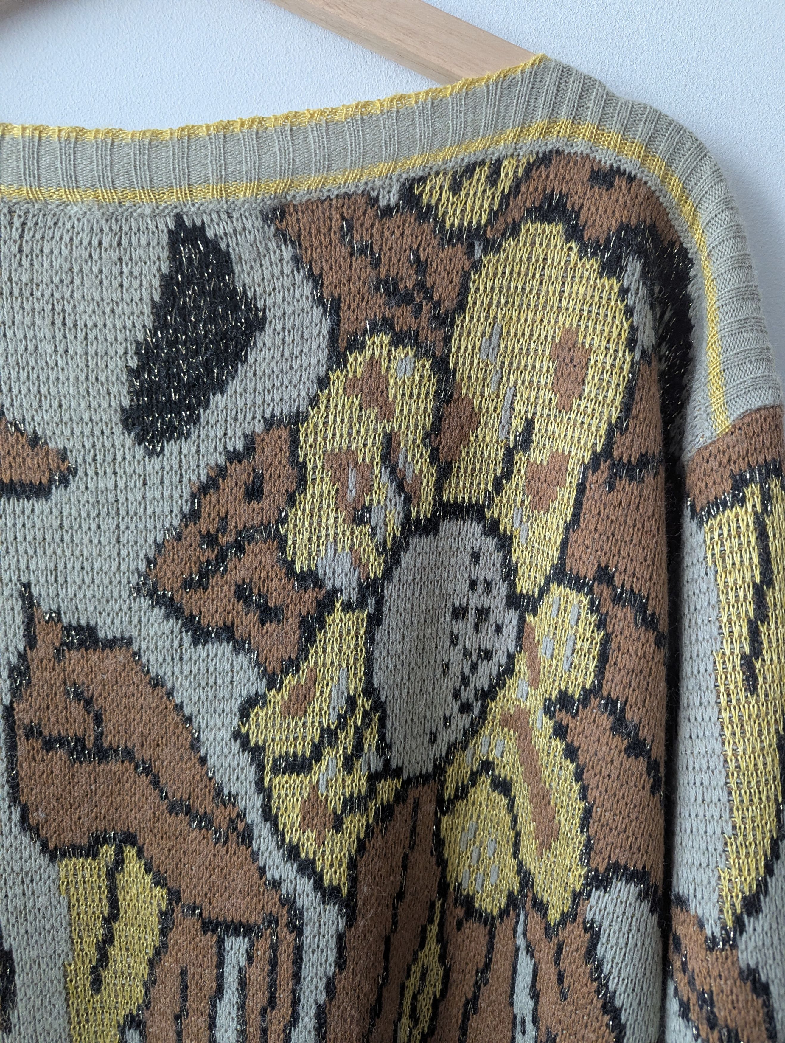 La Perla La Perla Vintage Wool Blend Long Sweater Beige Brown 80s Size L / US 10 / IT 46 - 10 Thumbnail