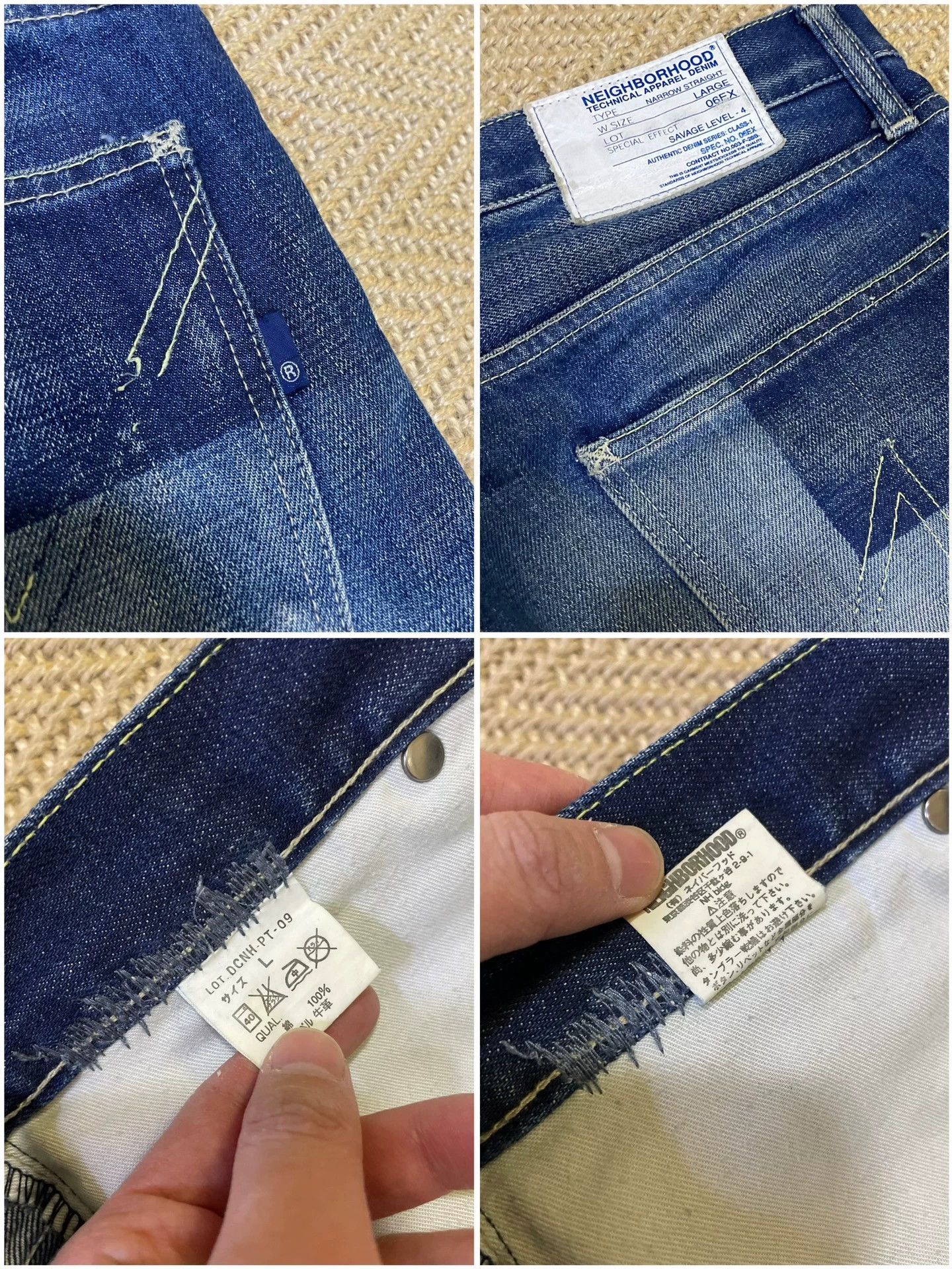 Neighborhood NEIGHBORHOOD 06EX Narrow L Jeans Washed Knife Cut Size US 34 / EU 50 - 9 Thumbnail