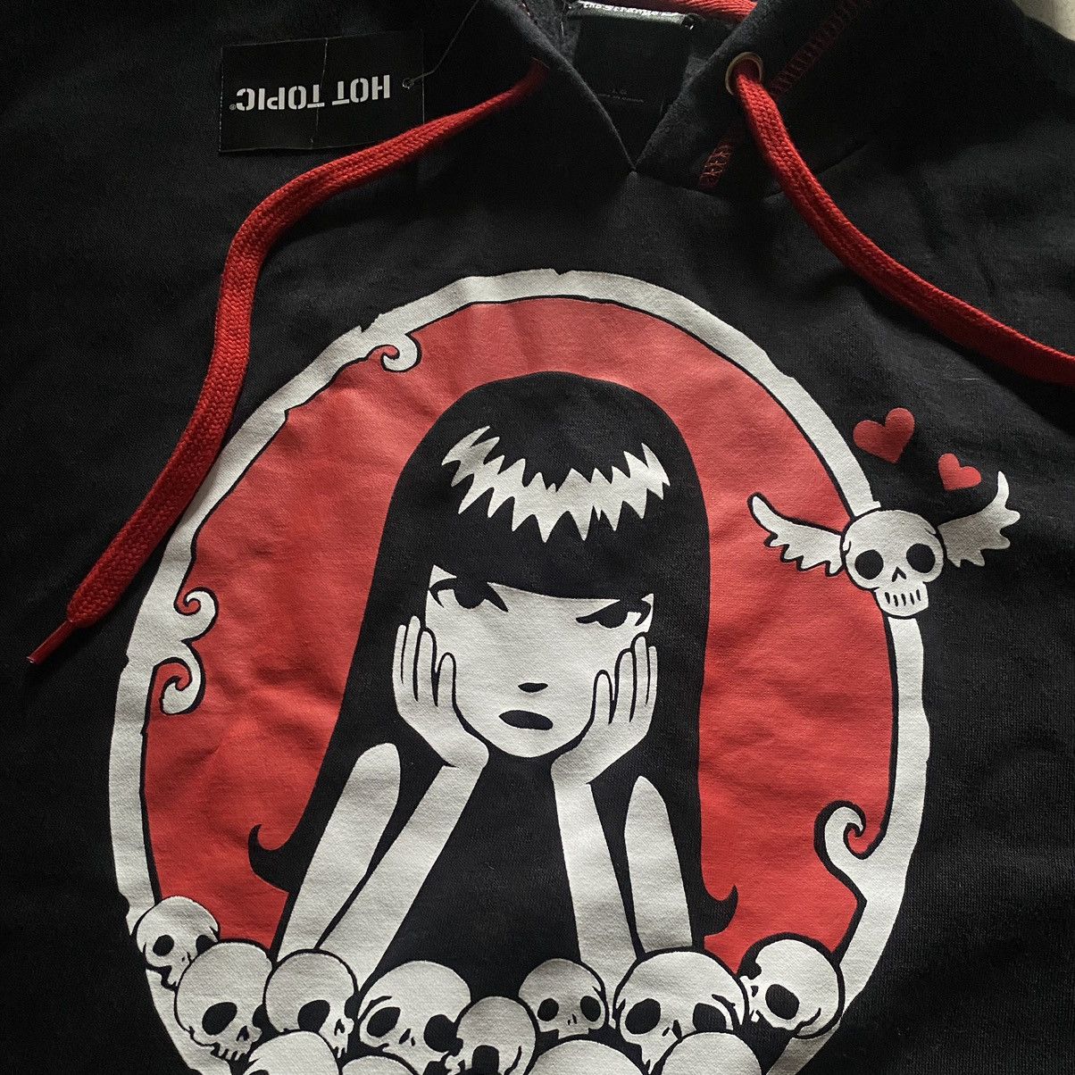 Vintage Hottopic Emily the Strange hoodie Size L / US 10 / IT 46 - 3 Thumbnail