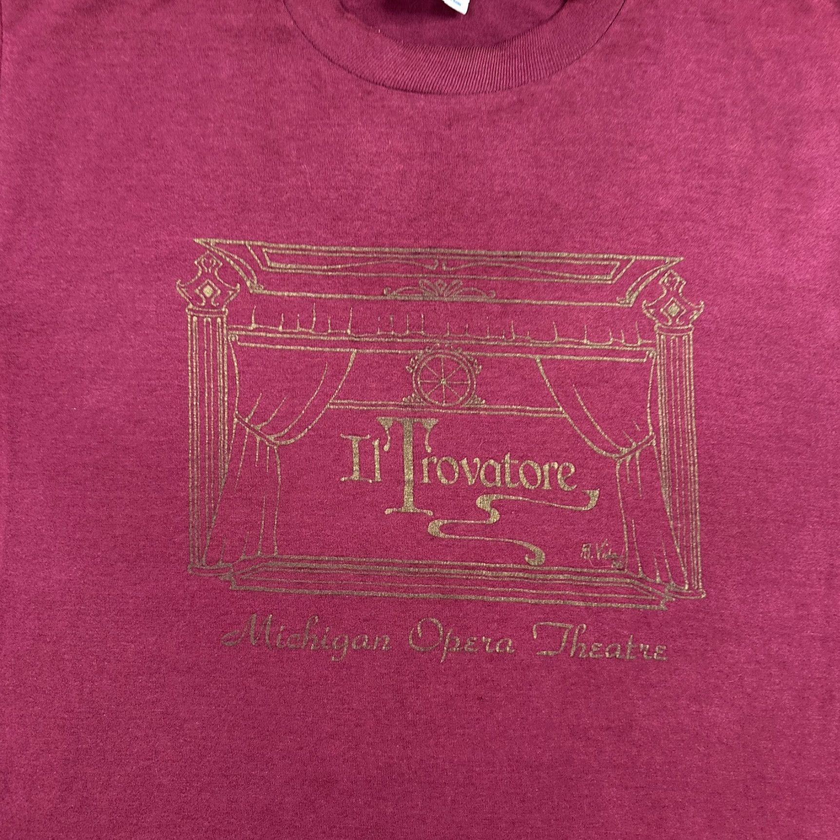 Jerzees VINTAGE Il Trovatore Shirt Mens L Red 90s Michigan Opera Theatre Jerzees T-Shirt Graphic Print 90s Mens Size US L / EU 52-54 / 3 - 3 Thumbnail
