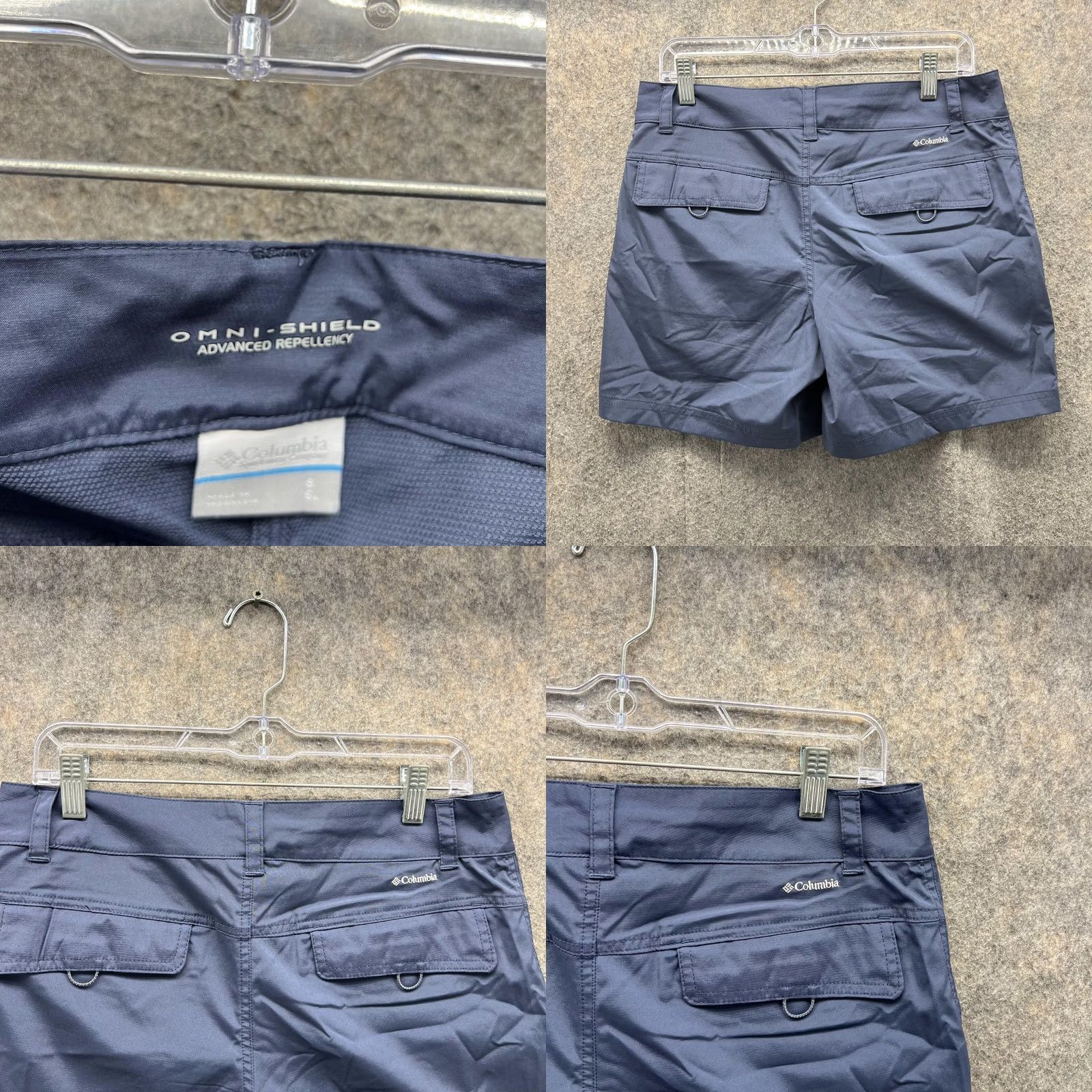 Vintage Columbia Shorts Women 8 Blue Chino Flat Front Nylon Lightweight Pockets 6" Inseam Regular Omni Shield Advanced Repelency Vintage No Size 30" / US 8 / IT 44 - 8 Thumbnail