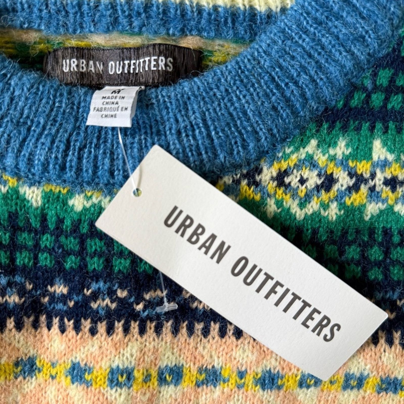 Urban Outfitters Urban Outfitters Hudson Fair Isle Crew Neck Sweater M Size US M / EU 48-50 / 2 - 7 Thumbnail