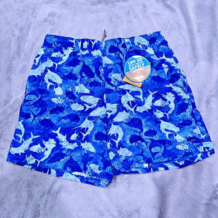 Columbia Columbia PFG Swim Super Backcast Shorts Blue Fish 6