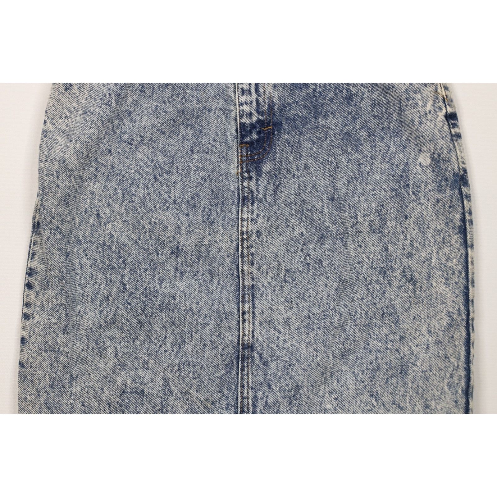 Vintage Vintage 90s Streetwear Distressed Acid Wash Denim Jean Skirt Size 28" / US 6 / IT 42 - 3 Thumbnail