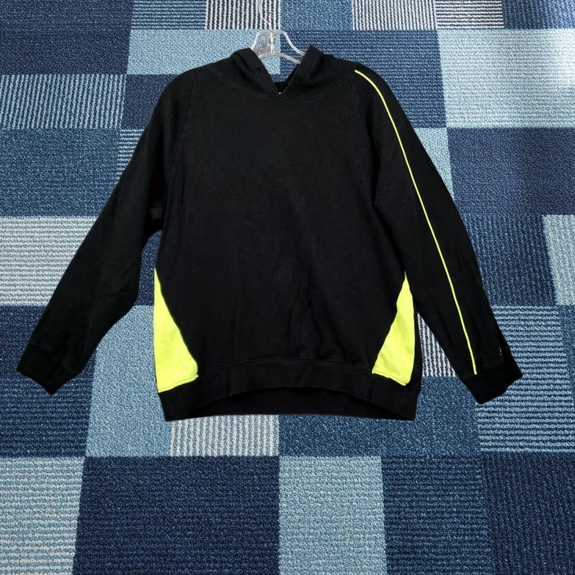 Vintage rue21 Shirt Womens M Black Hoodie Sweatshirt Fleece Pullover Stripe Long Sleeve Size M / US 6-8 / IT 42-44 - 1 Thumbnail