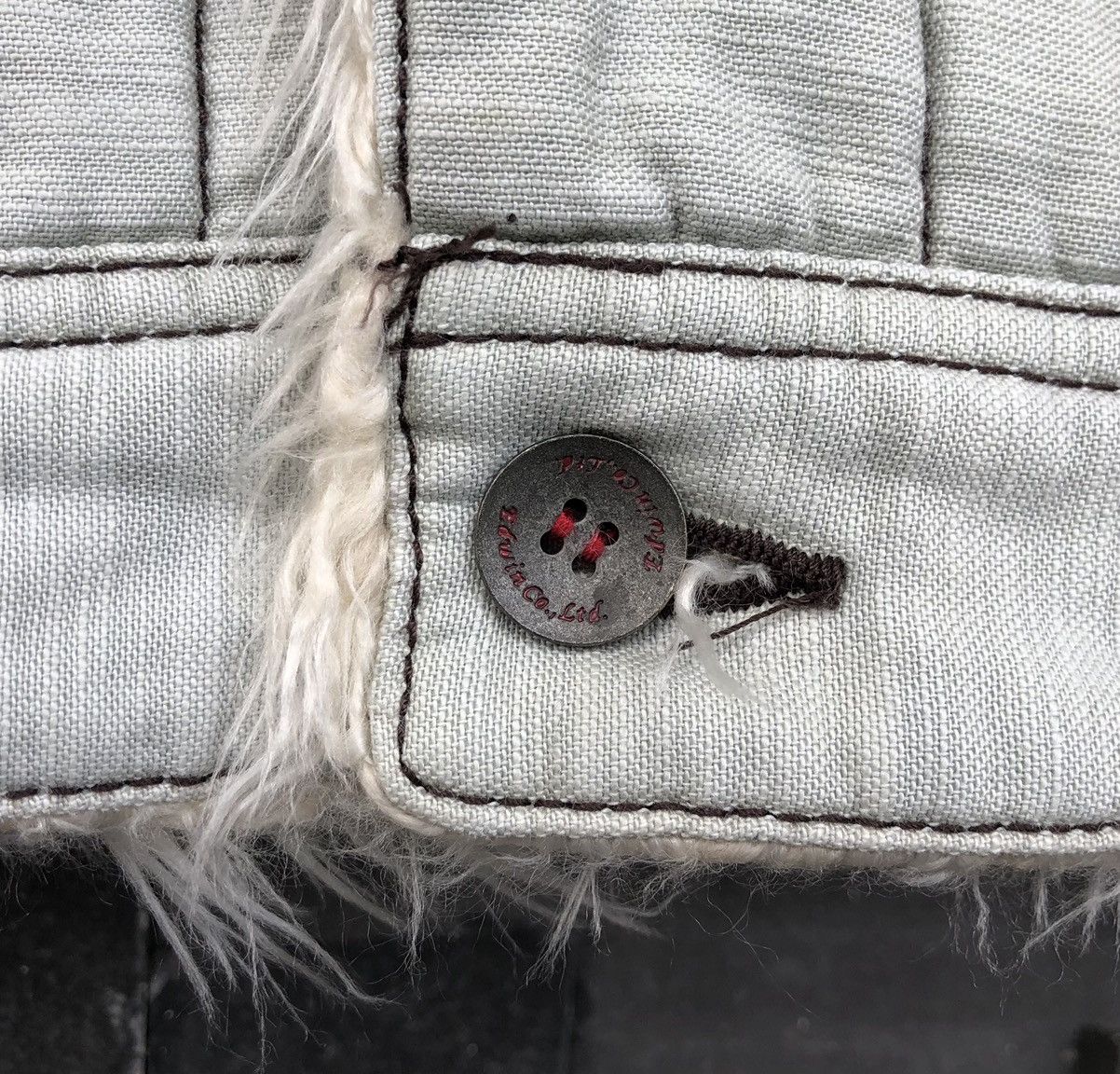 Vintage Vintage Edwin Faux Fur Lining Shearling Denim Jacket Size US L / EU 52-54 / 3 - 16 Thumbnail