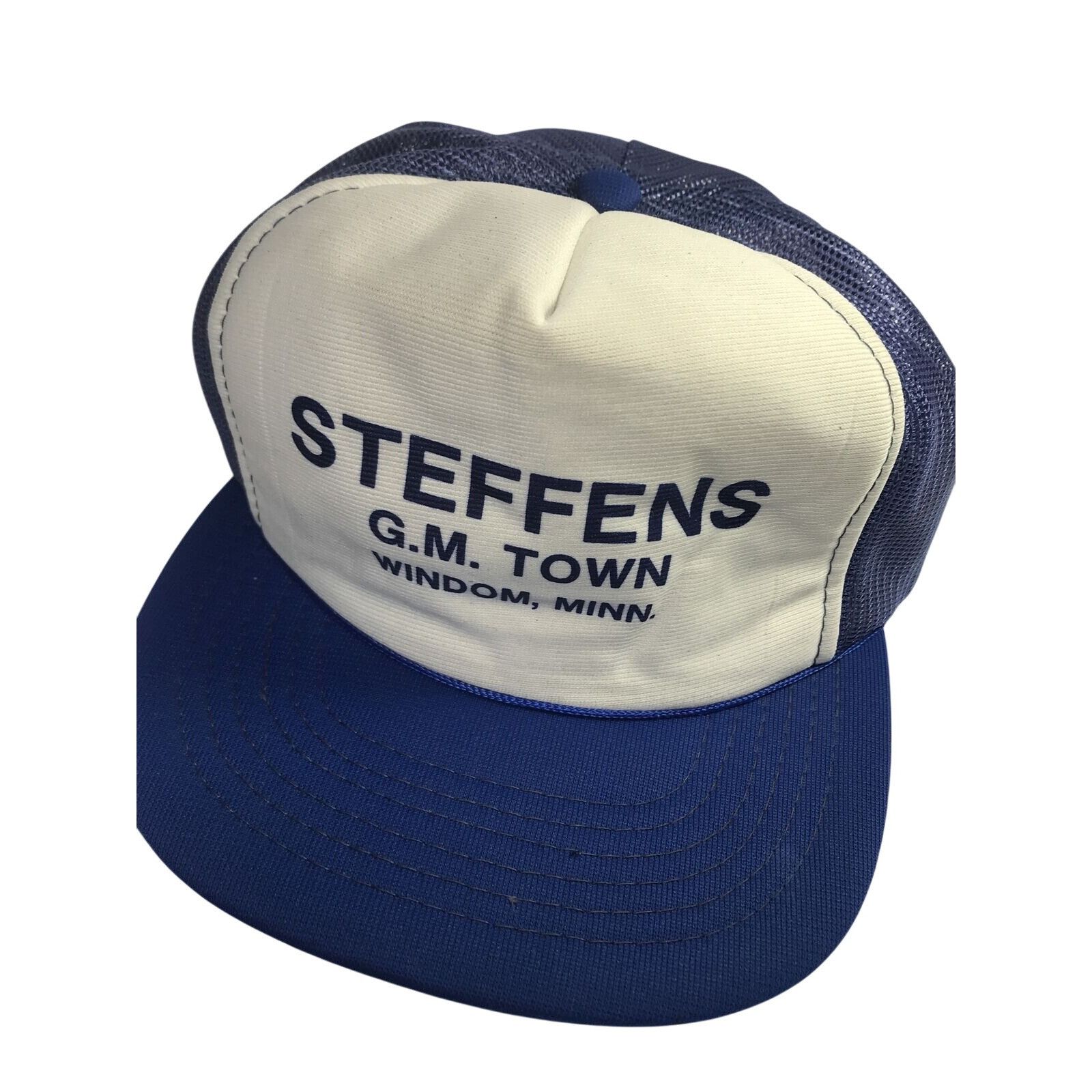 Vintage Vintage YR Bell Royal Blue & White G.M. Town MINN Snapback M Size ONE SIZE - 1 Thumbnail