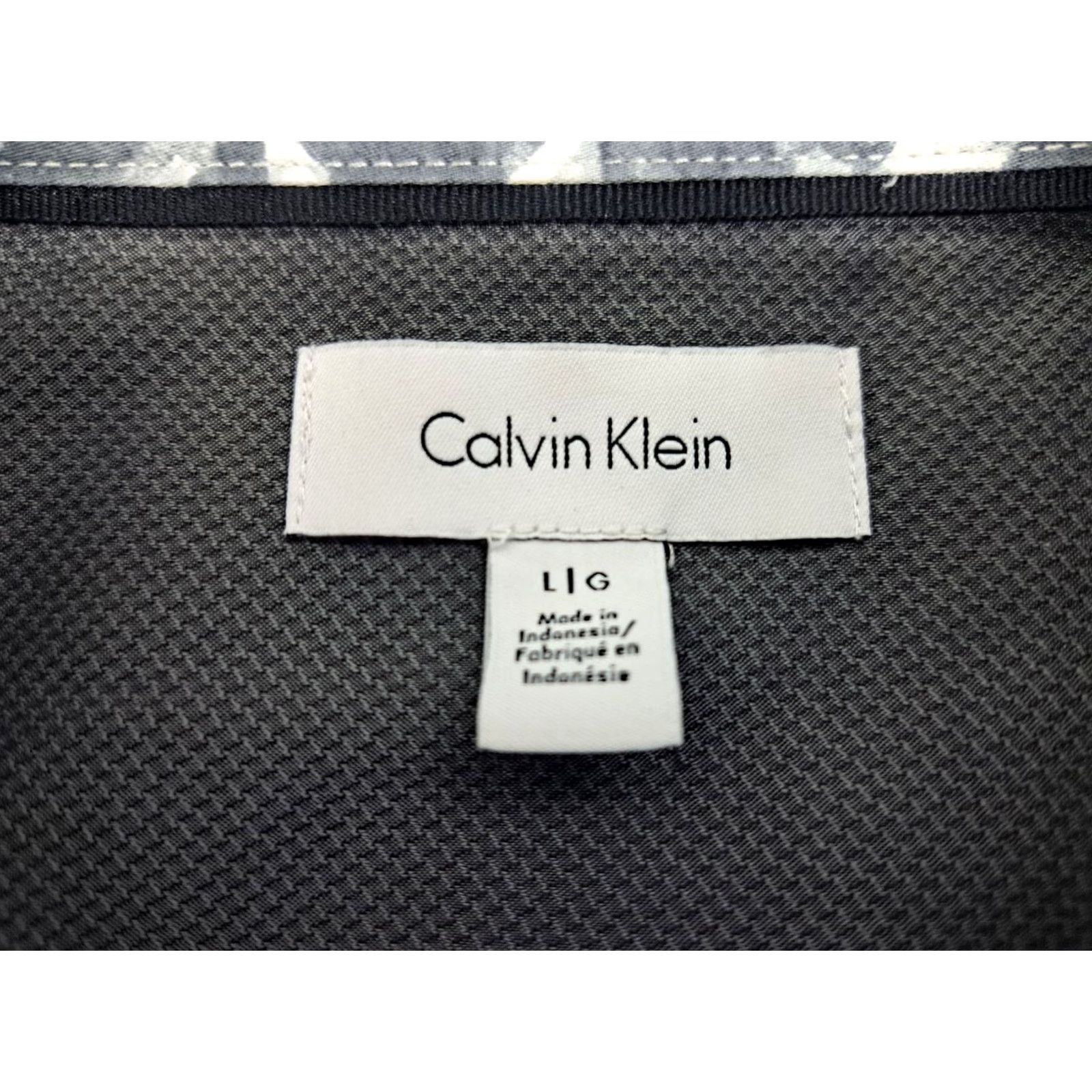 Calvin Klein Calvin Klein Shirt Mens L Gray White Long Sleeve Button Up Cotton Colorblock Multicolor Blue Colorful Business Casual Travel Size US L / EU 52-54 / 3 - 2 Thumbnail