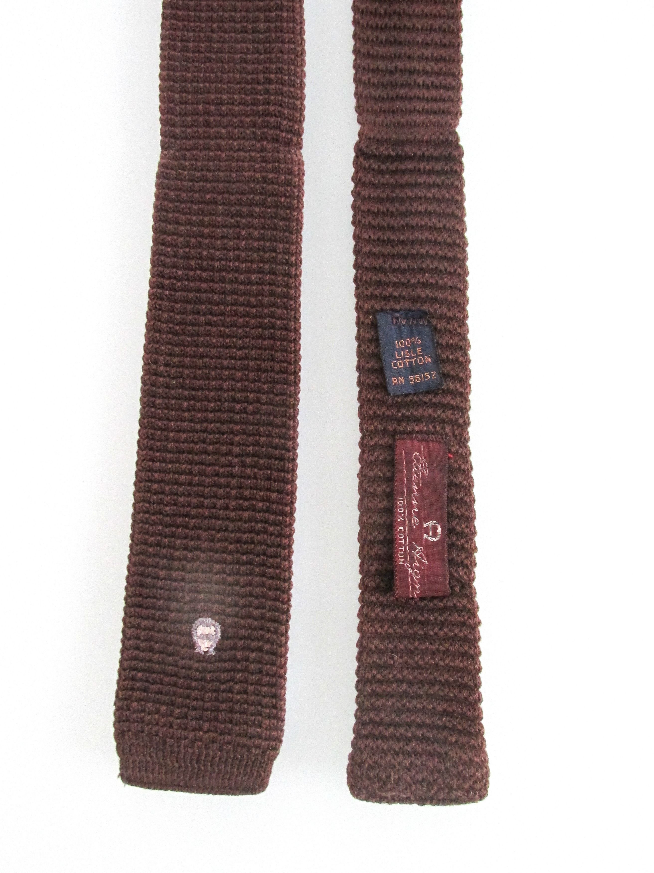 Etienne Aigner Etienne Aigner Flat/Square Bottom Vintage Men's Knit Tie Size ONE SIZE - 5 Thumbnail