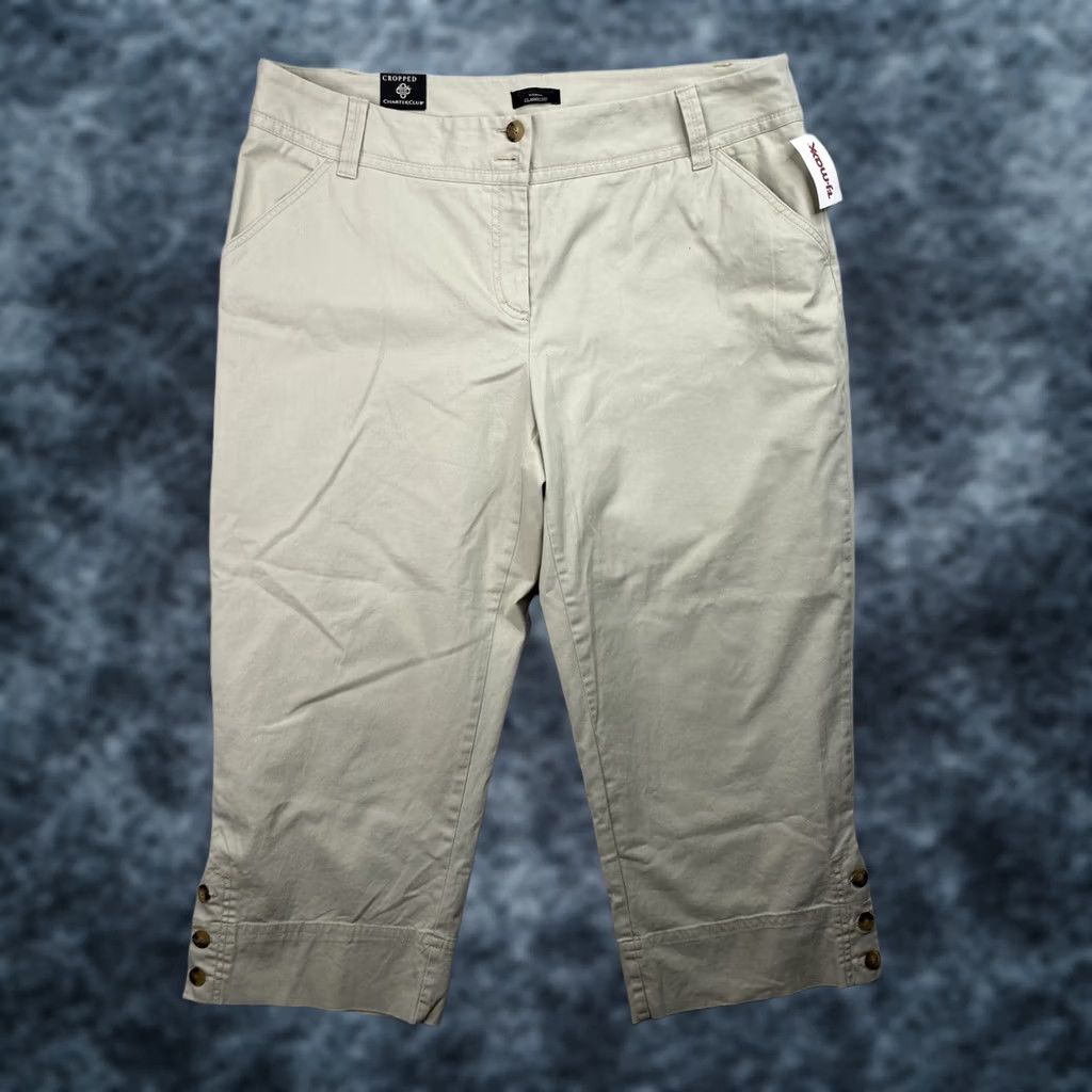 Charter Club Charter Club Capri Pants 18W Beige Classic Fit Cropped NWT Stretch Size 40" / US 18 - 1 Thumbnail