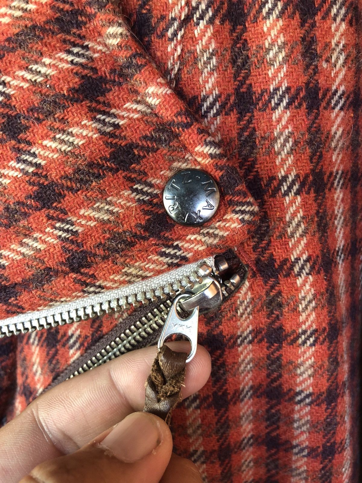 Japanese Brand Vintage Max Fritz Wool + Leather Double Collar Jacket Size US M / EU 48-50 / 2 - 8 Thumbnail