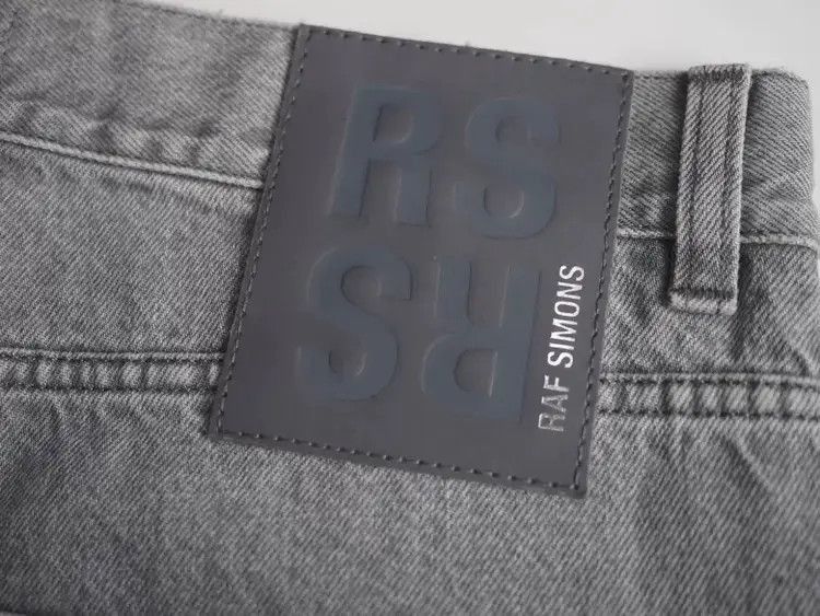 Raf Simons Raf Simons 20AW Grey Back Zipper Denim Size US 29 - 6 Thumbnail