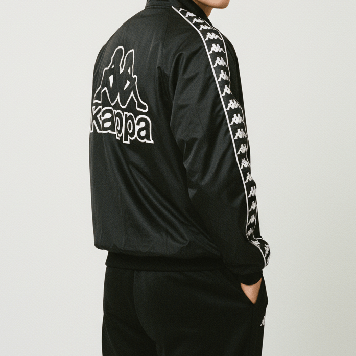 Vintage Kappa Side Tape Made in Usa Sweater Jacket