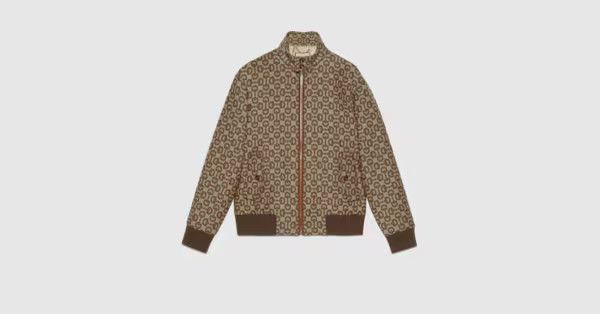 Gucci o1s1wg110225 Horsebit Jacquard Wool Jacket in Brown Size US S / EU 44-46 / 1 - 7 Thumbnail