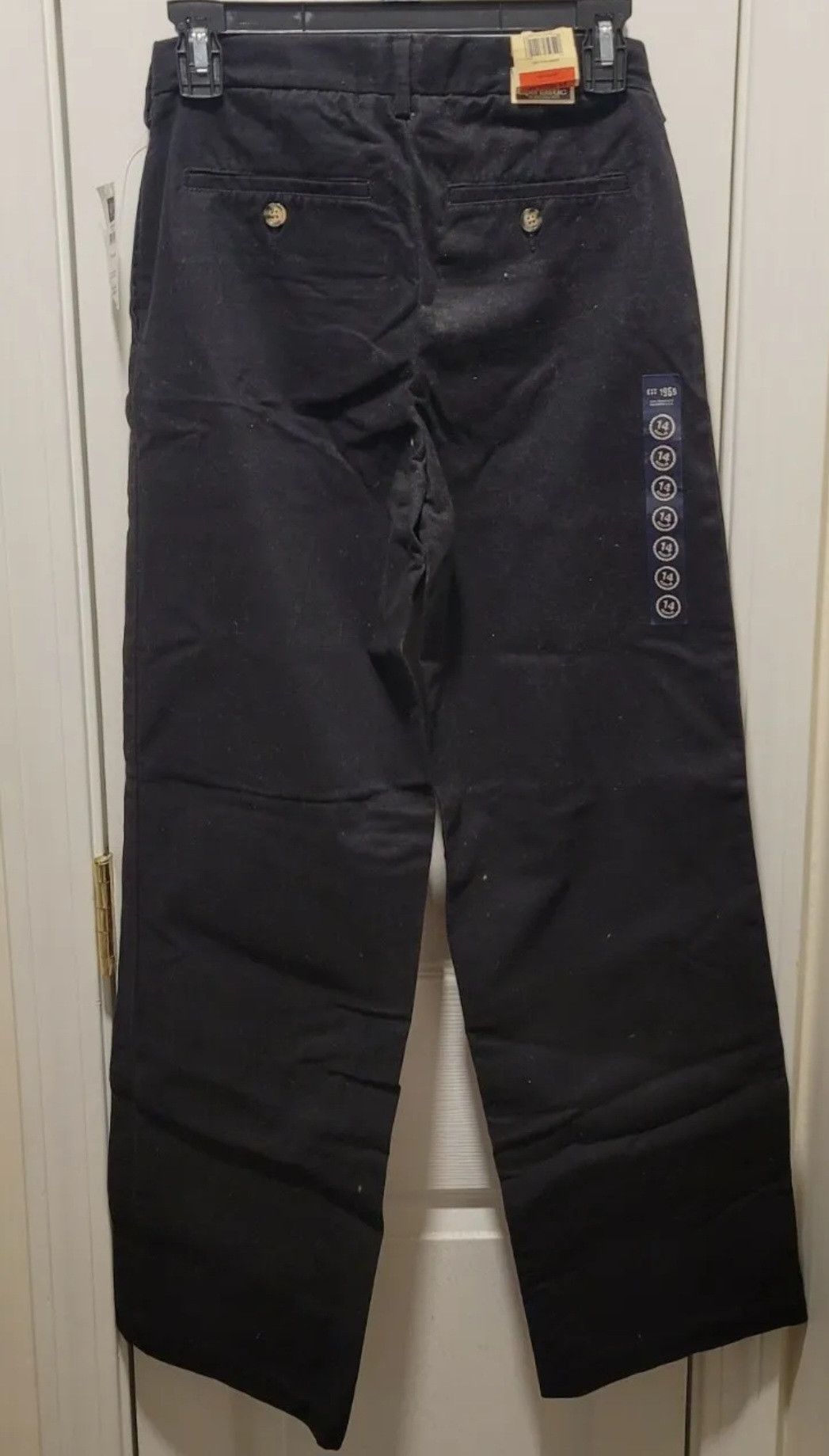 Gap GAP Boy's GAPShield Black Easy Fit Khaki Pants 14 Regular Size US 26 / EU 42 - 2 Thumbnail