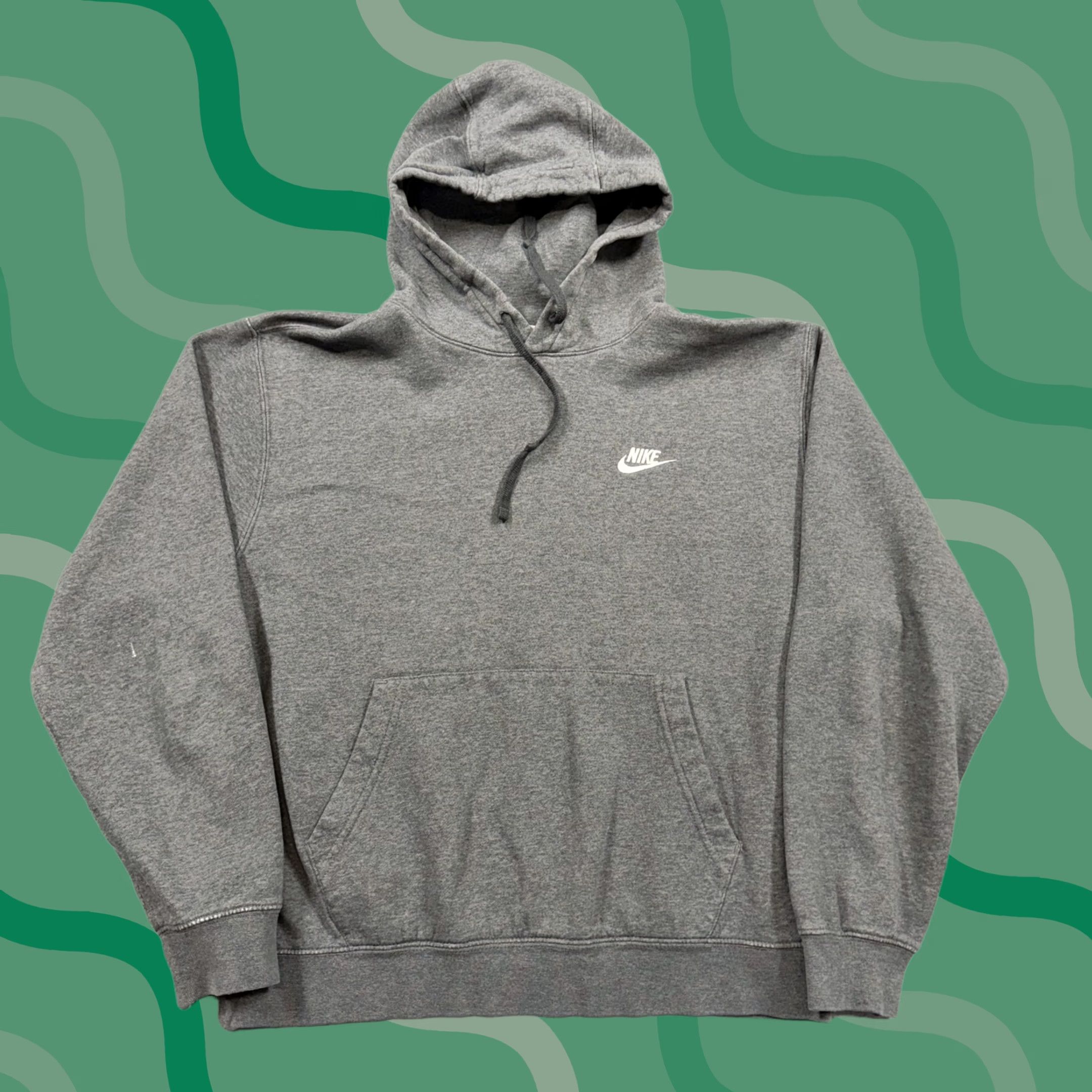 Nike Nike Hoodie Mens M Gray Pullover Fleece Sweatshirt Solid Logo Swoosh Size US M / EU 48-50 / 2 - 1 Thumbnail
