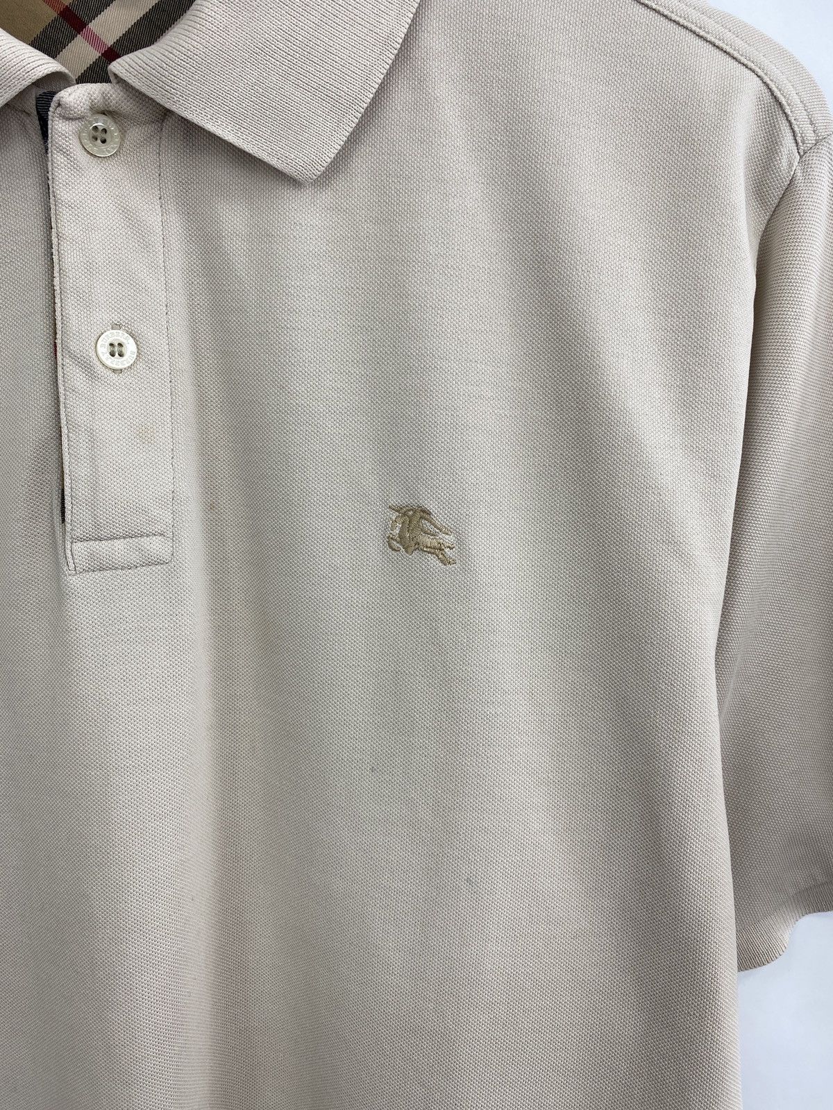 Burberry 🇬🇧 Vintage Burberry Polo T-Shirt Retro Rare Hype Y2K Size US XL / EU 56 / 4 - 4 Thumbnail