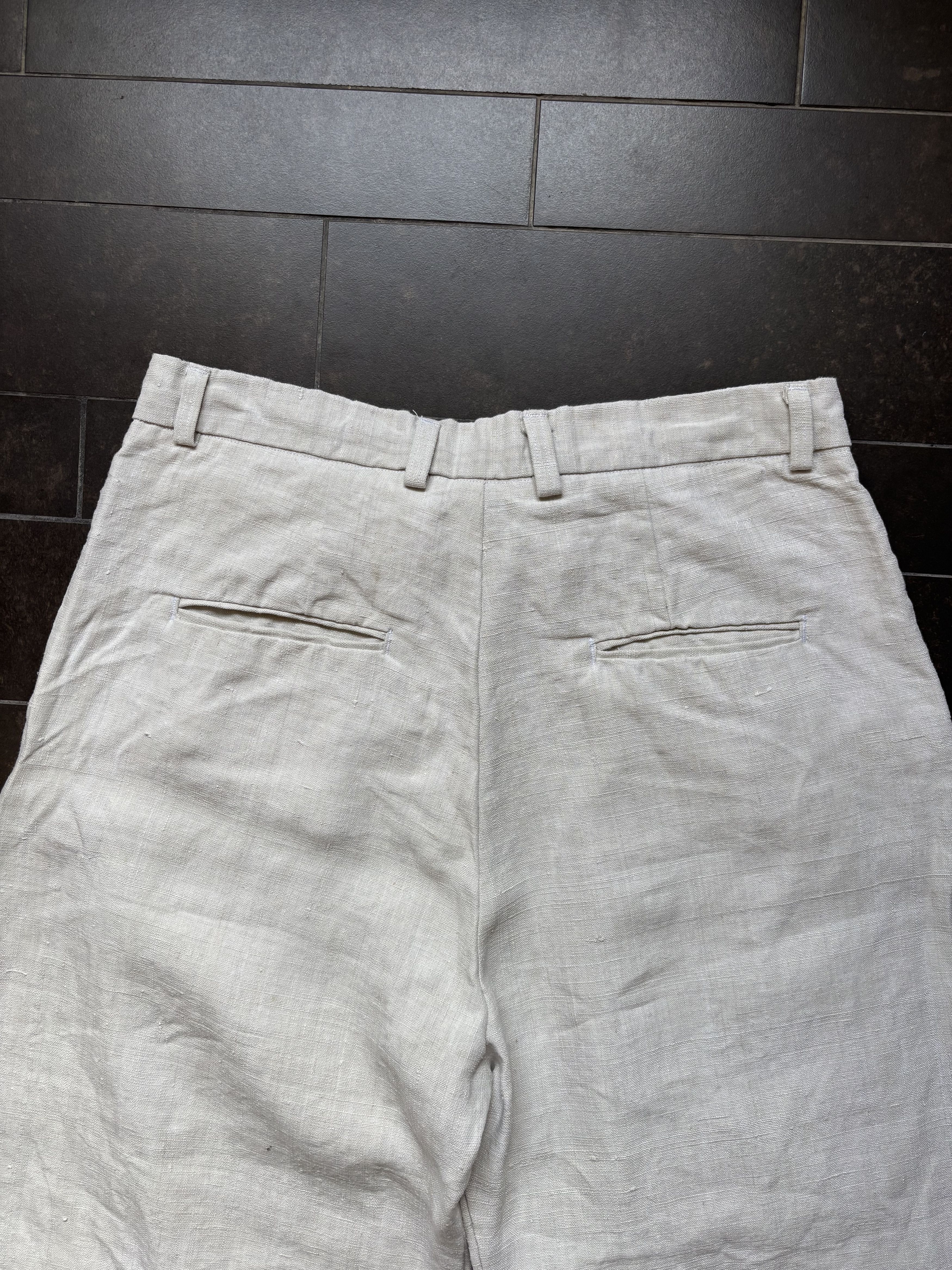 Japanese Brand Japanese Linen Pleated Wide-Leg Loose Straight Trousers Size US 32 / EU 48 - 9 Thumbnail