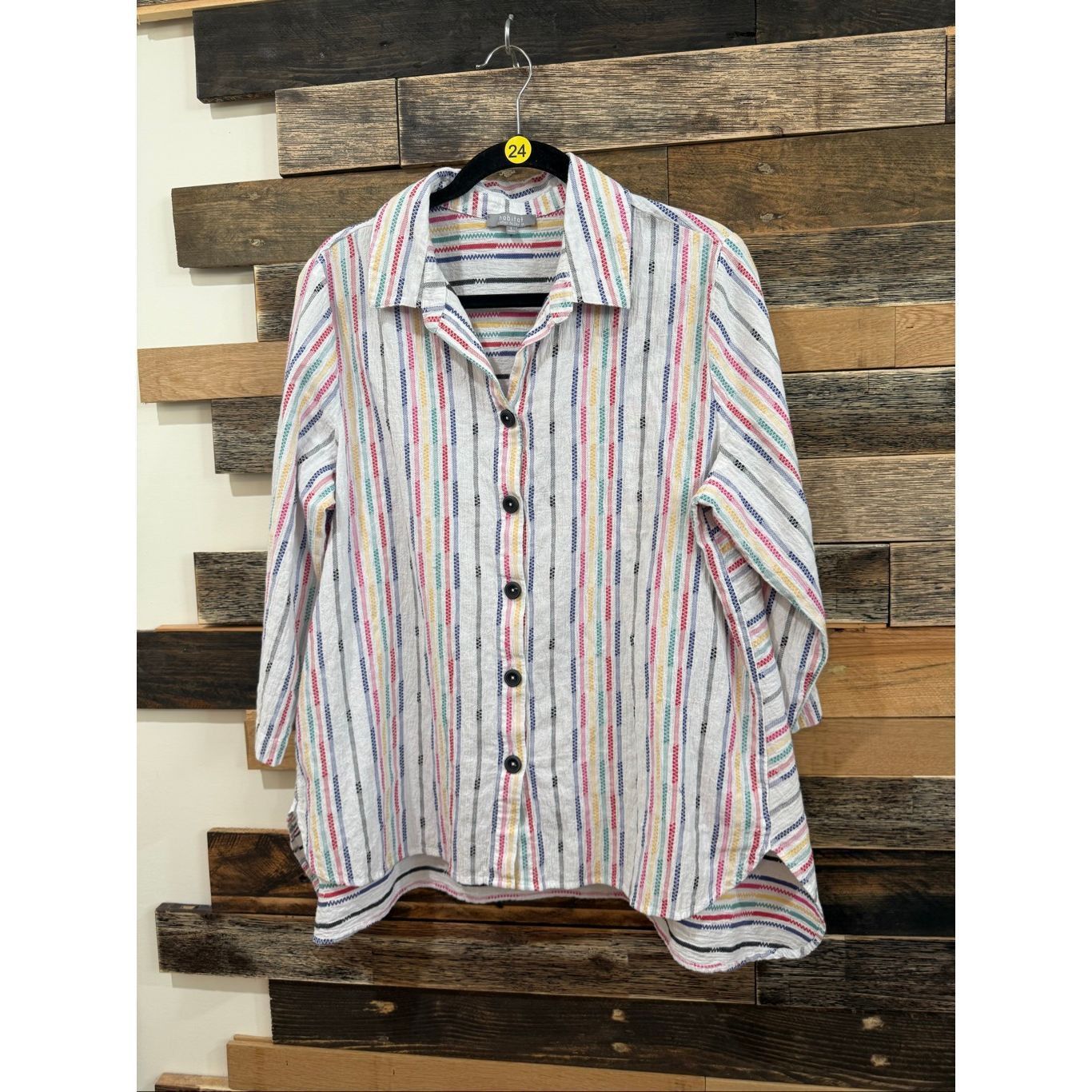 Habitat Habitat button front cotton blouse top relaxed fit size Larg Size L / US 10 / IT 46 - 2 Thumbnail