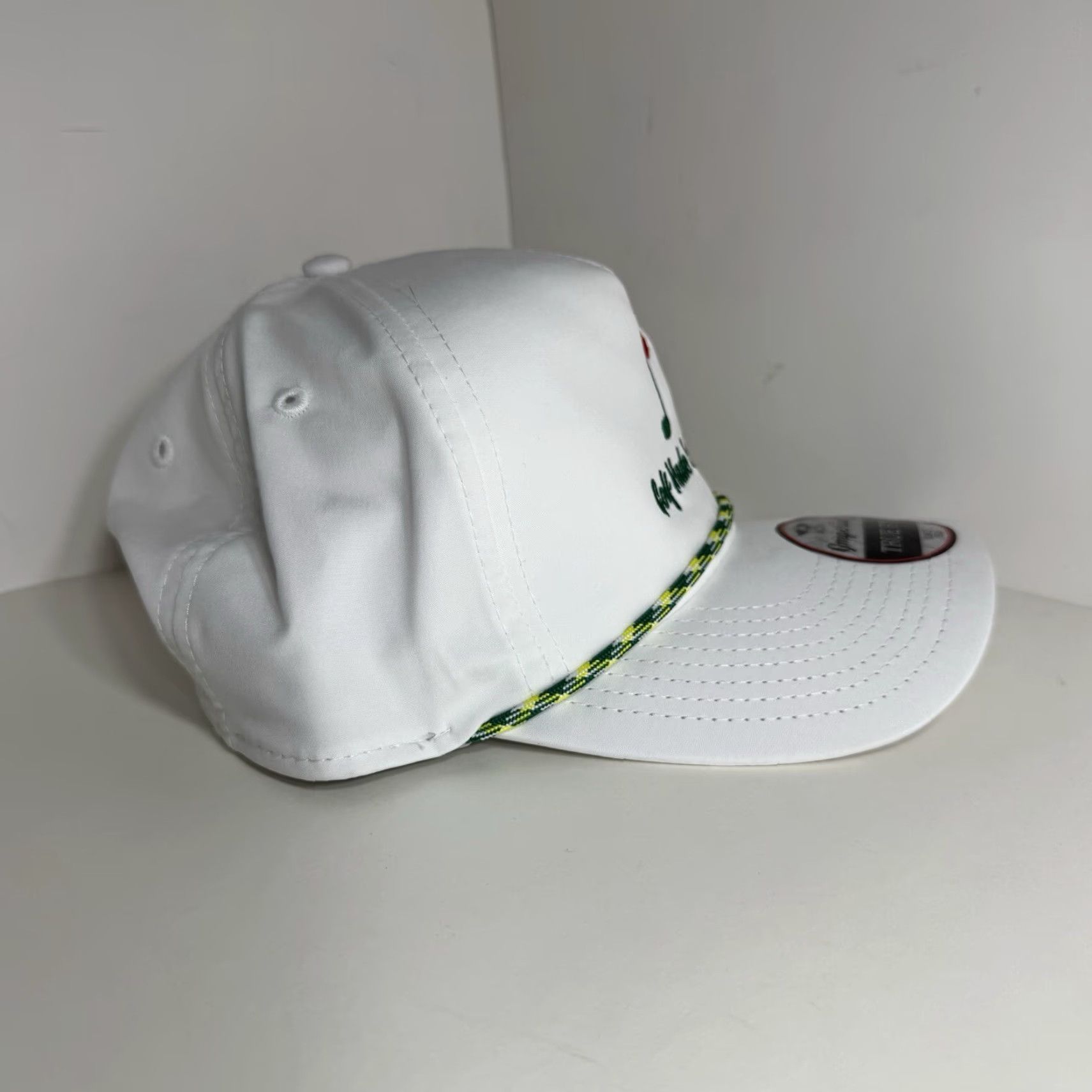 Imperial GOLF HAT Imperial SnapBack Rope Hat White Green True Fit One Size Men Adjustable Casual Outdoor Sports Canvas Polyester Spandex Size ONE SIZE - 5 Thumbnail