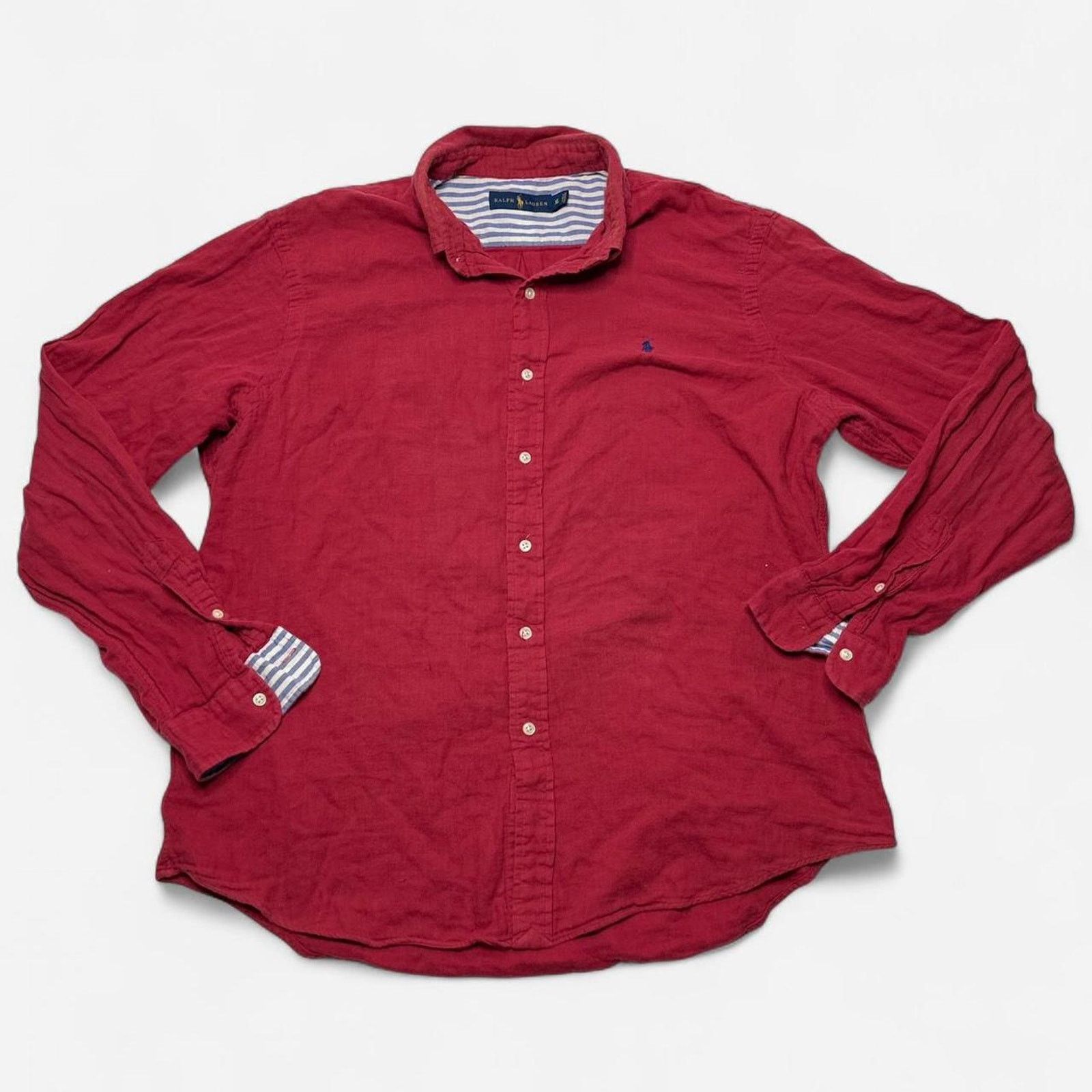 Ralph Lauren Ralph Lauren Red Long Sleeve Button Down Shirt Men’s XL Size US XL / EU 56 / 4 - 1 Thumbnail