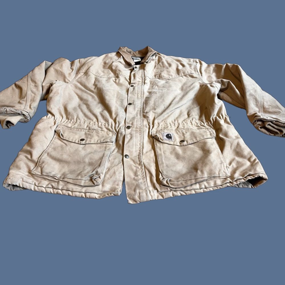Carhartt VINTAGE Carhartt C08 WET Quilt Lined Chore Coat Men’s 2XL Beige Duck Canvas USA WET C08 Grunge Outdoor Retro USA Mens Size US XXL / EU 58 / 5 - 1 Thumbnail