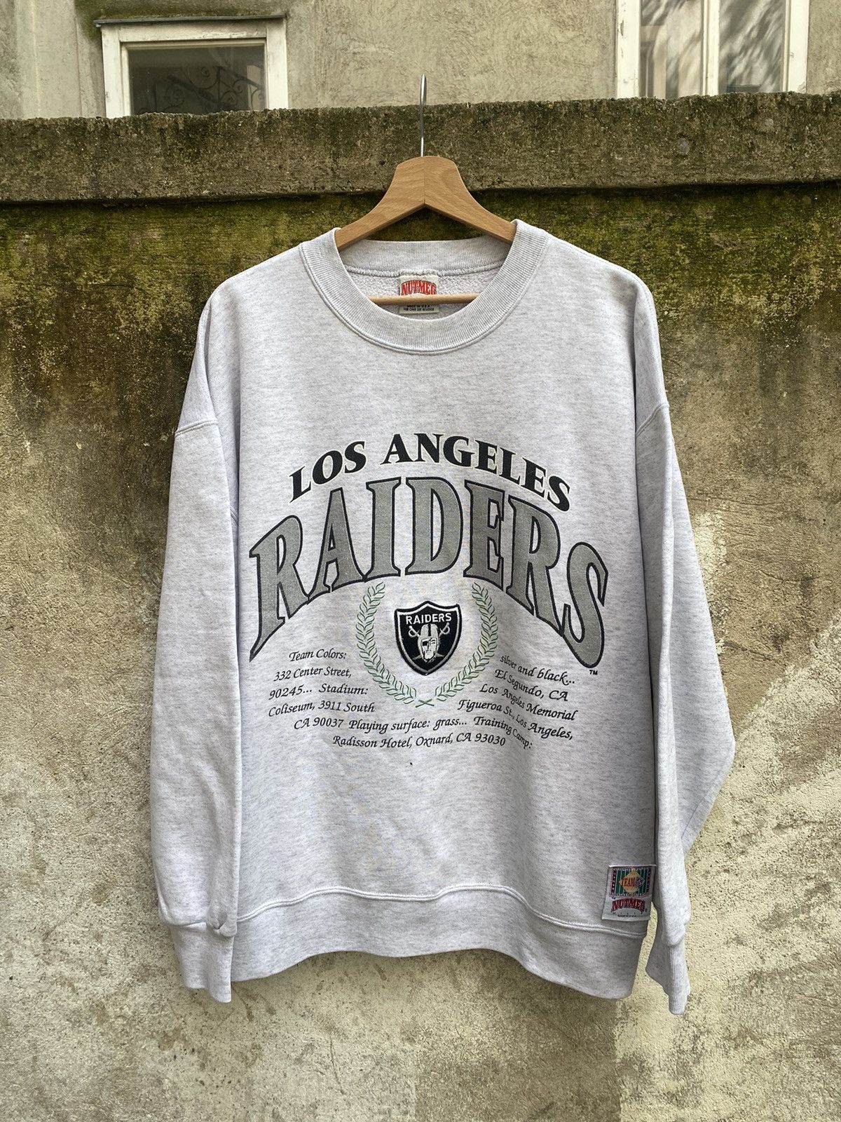 NFL × Vintage Vintage 90s Made In USA Raiders Sweatshirt Size US XL / EU 56 / 4 - 1 Thumbnail