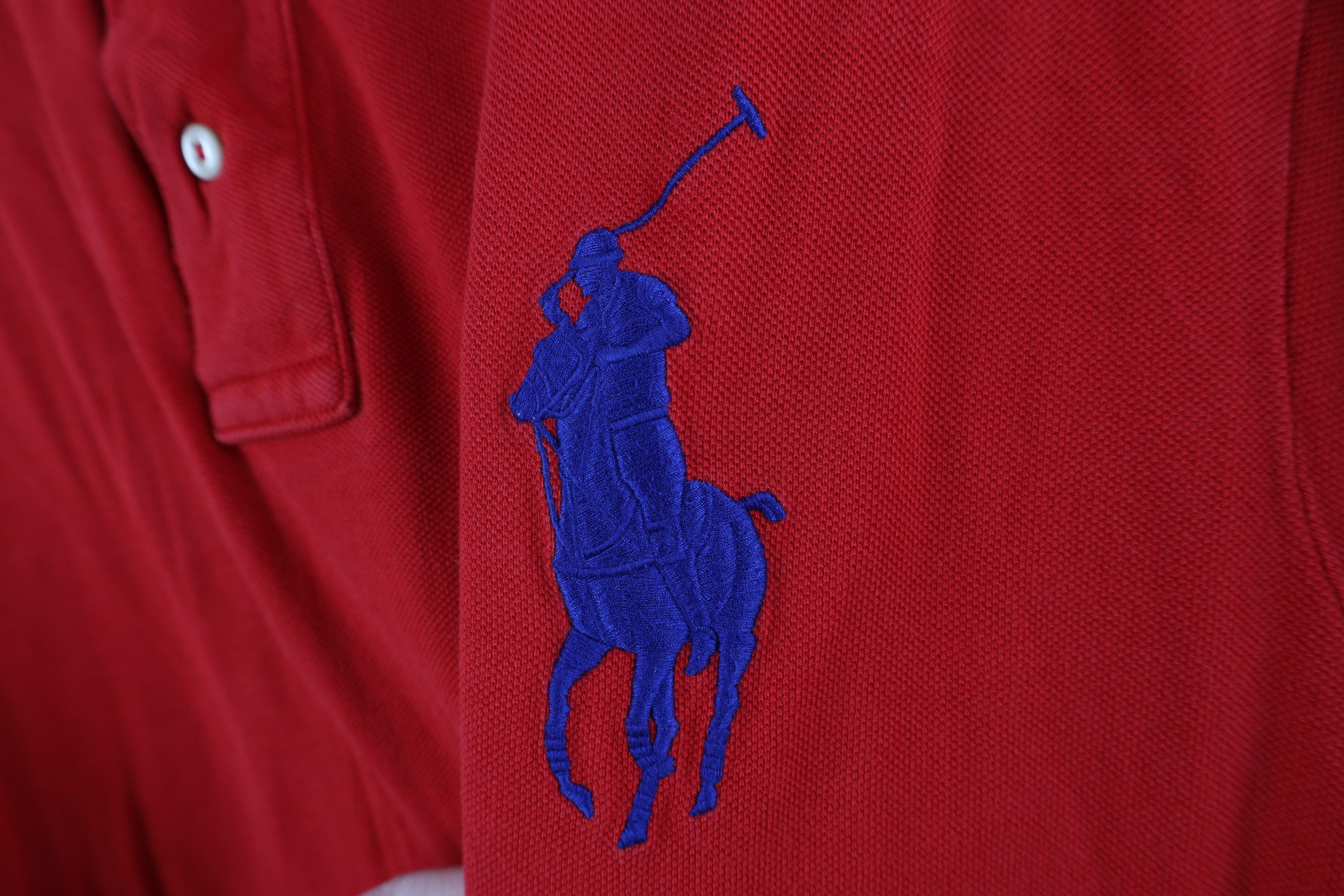 Ralph Lauren Vintage 90s Ralph Lauren Big Pony Collared Polo Shirt Red Size US XXL / EU 58 / 5 - 4 Thumbnail