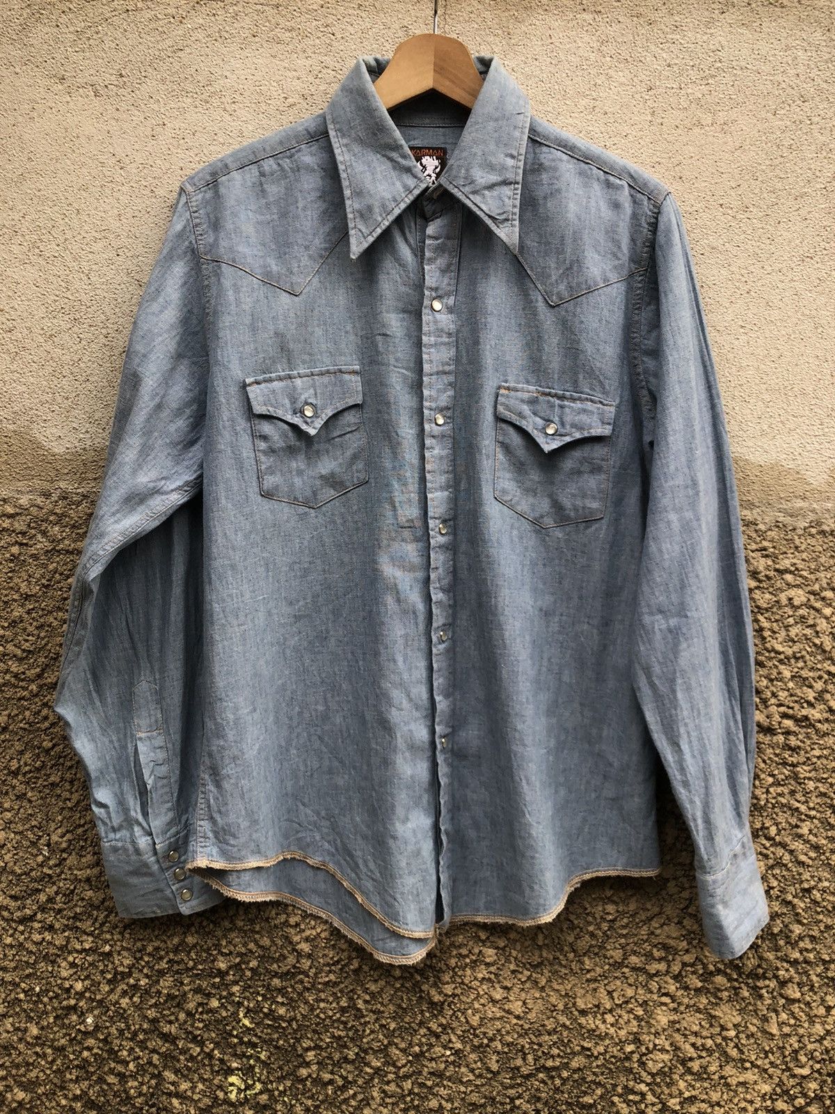 Made In Usa × Vintage Rare‼️ Vintage 80s Karman Western Shirt  